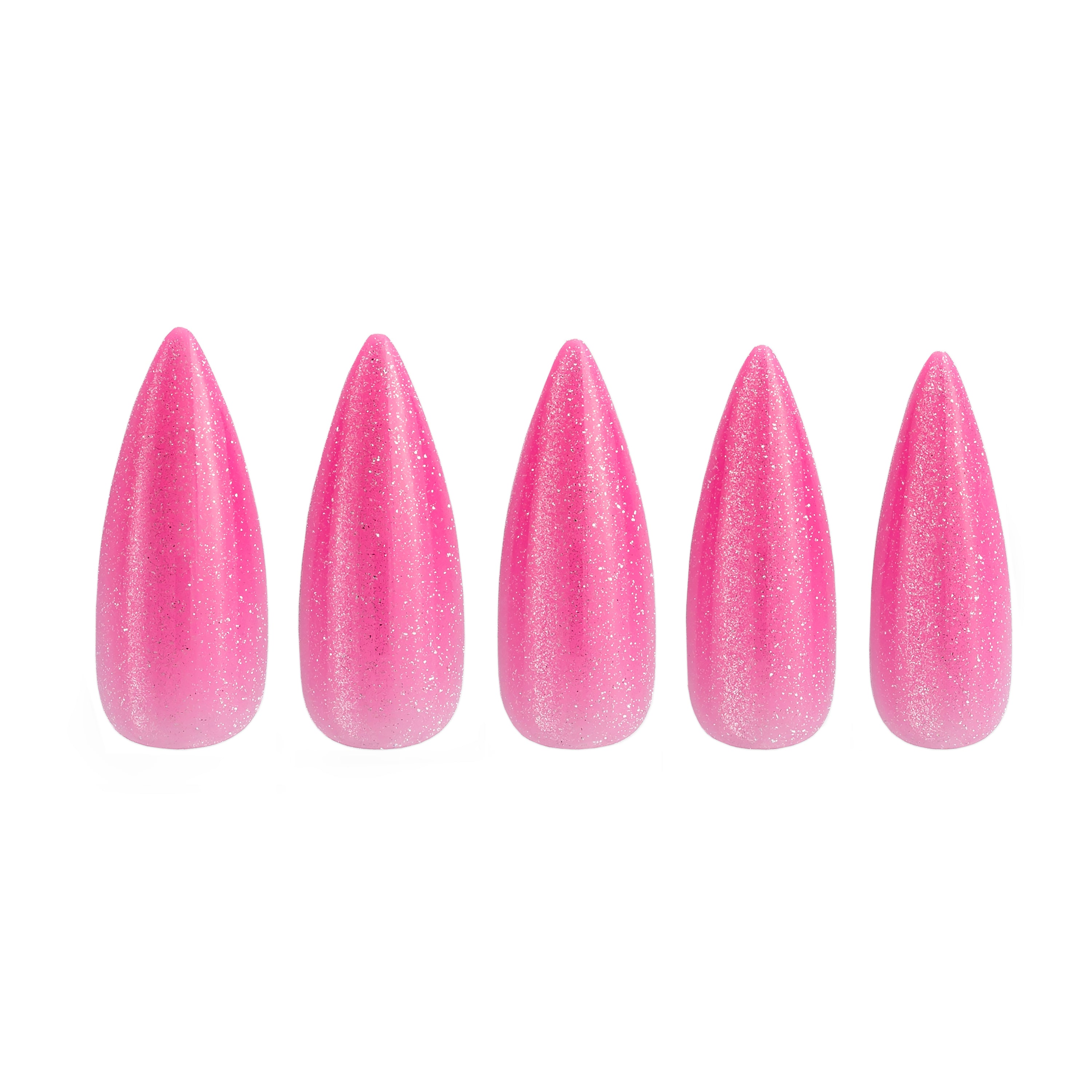 paintlab-pink-glitter-stiletto-press-on-nails image 3