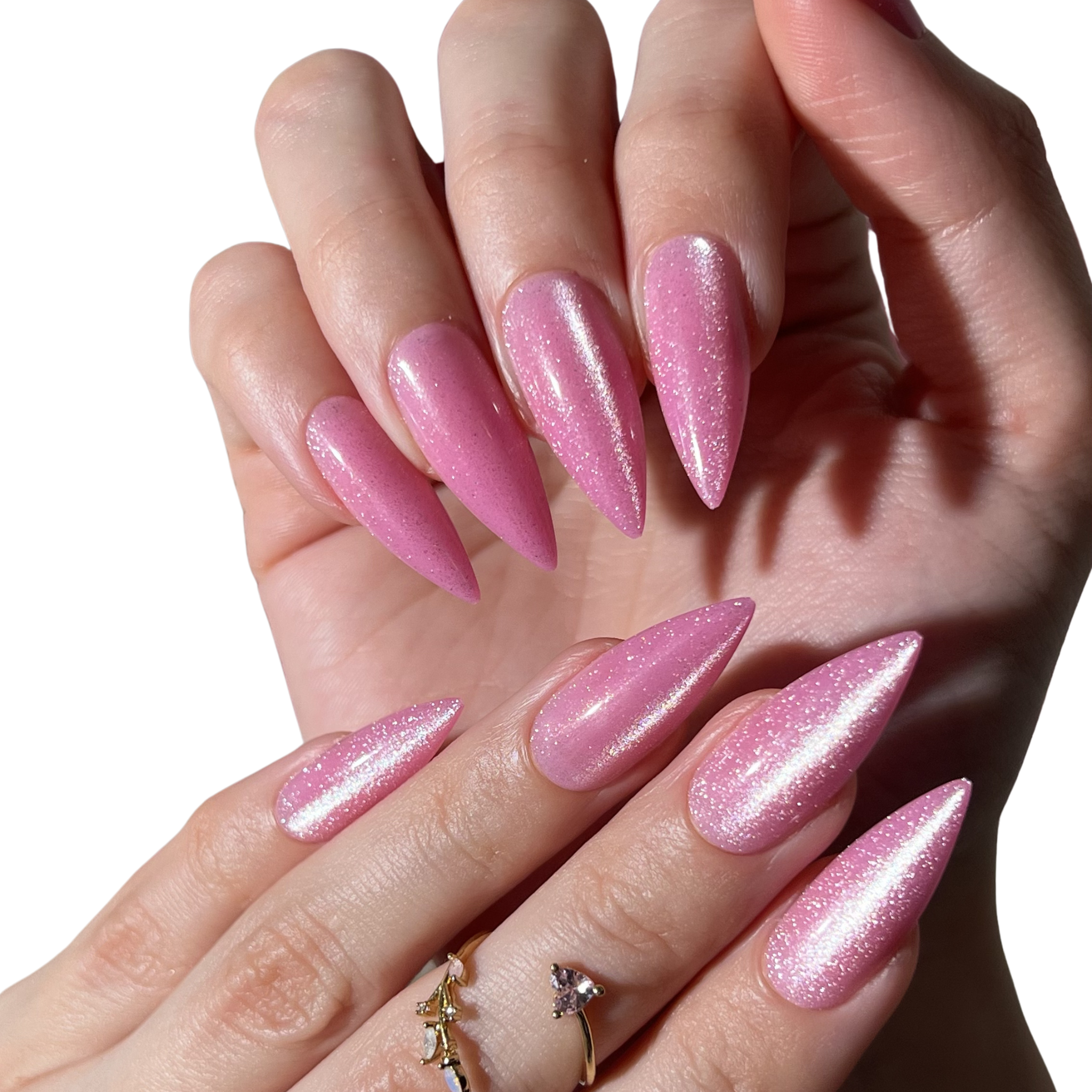 paintlab-pink-glitter-stiletto-press-on-nails image 5