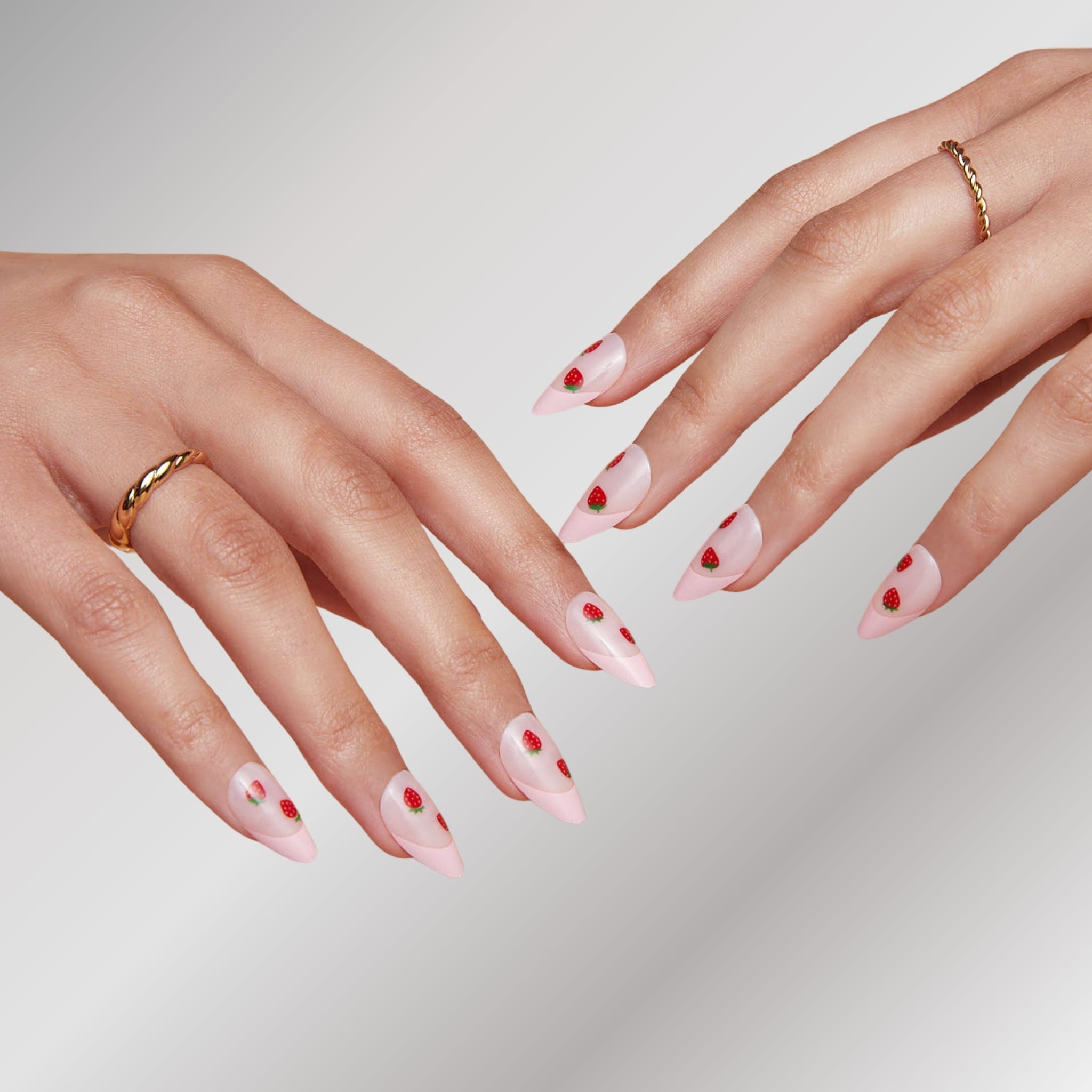 paintlab-pink-strawberry-short-almond-press-on-nails image 4