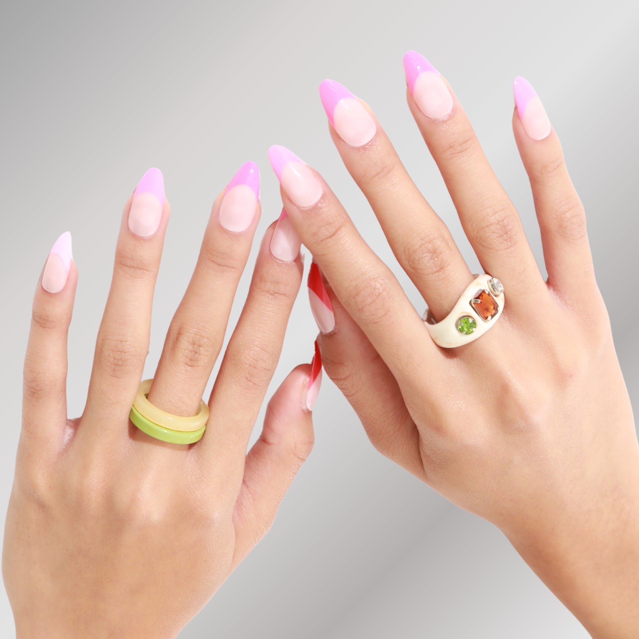 paintlab-pink-tips-almond-press-on-nails-classic-french-manicure-in-soft-pink-re image 4