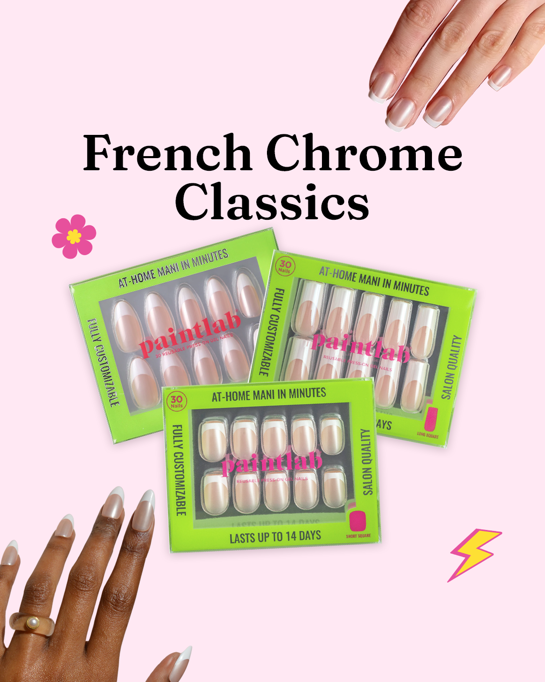 paintlab-french-chrome-classics-press-on-nails-with-mirror-finish image 1