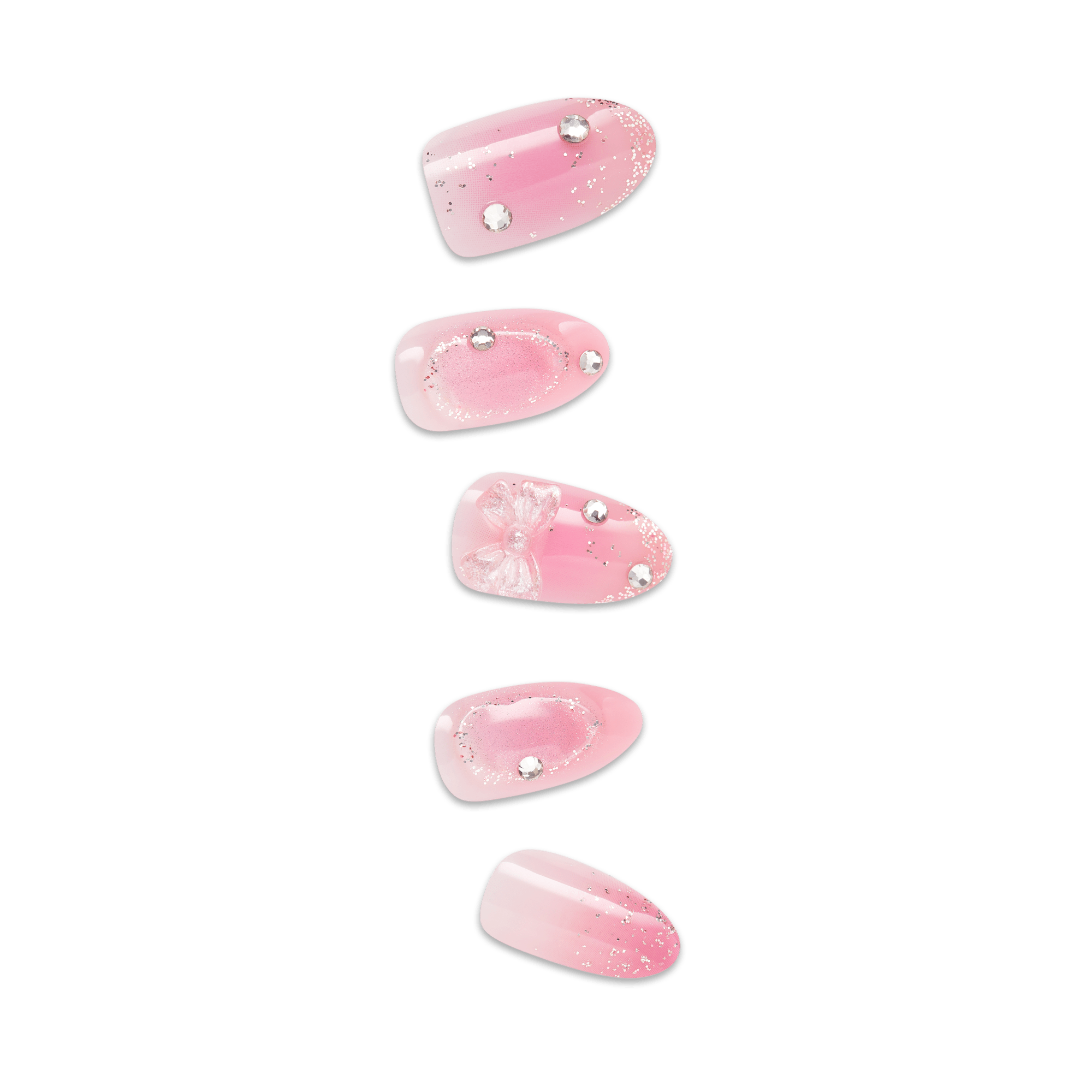 impress-design-premium-no-glue-fake-press-on-nails-venus-3d-jewel-design-pink-me image 1