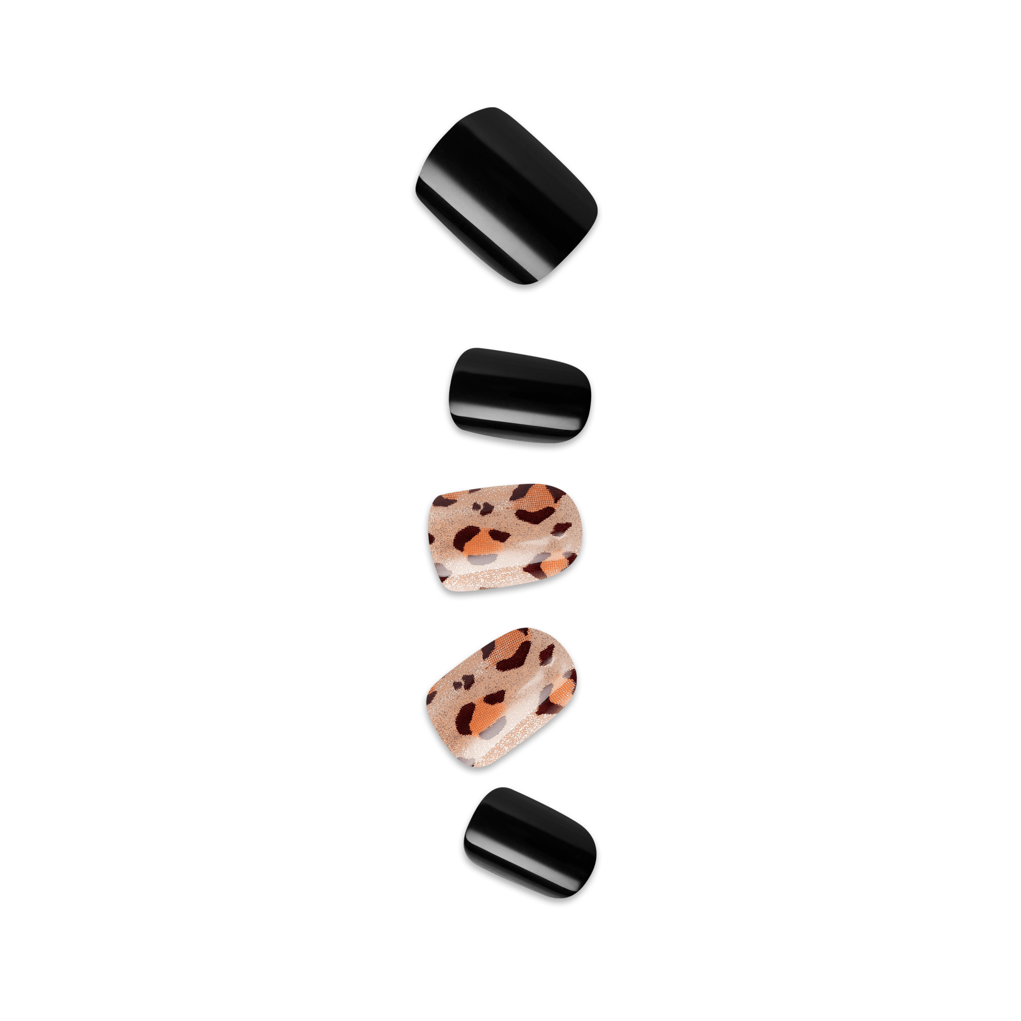 impress-design-no-glue-fake-press-on-nails-romantique-black-short-squoval-30-cou image 1