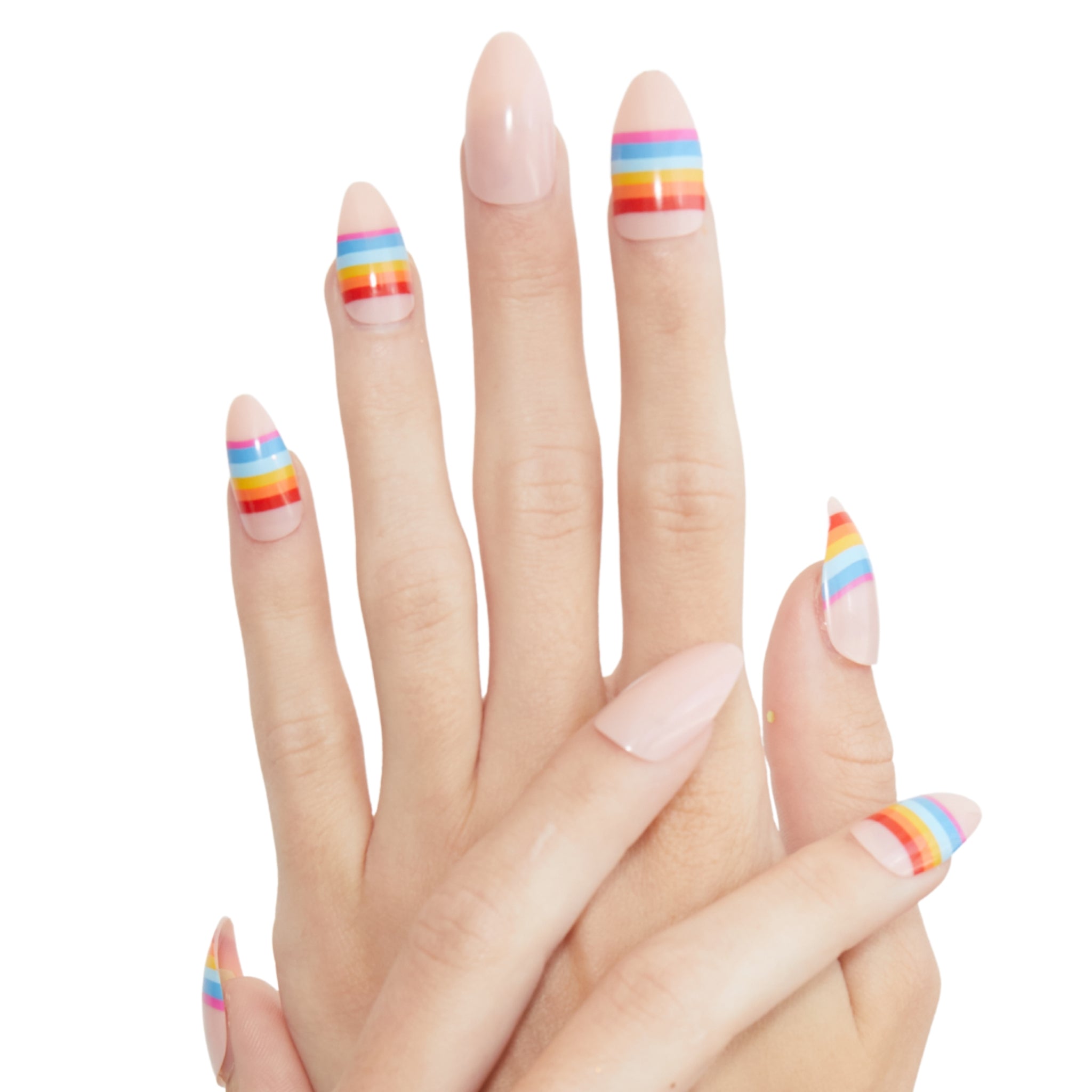 paintlab-rainbow-love-almond-press-on-nails image 2