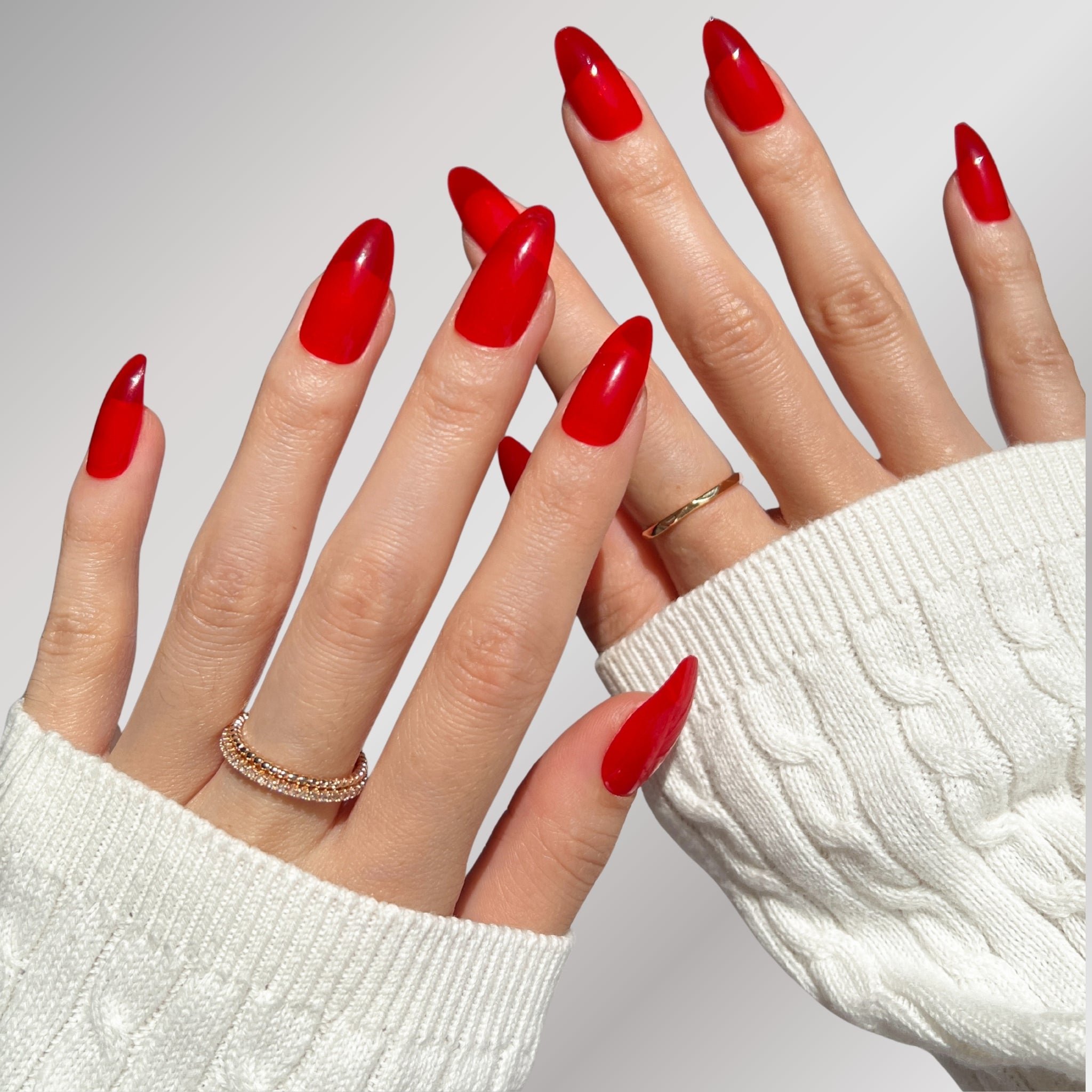 paintlab-red-jelly-almond-press-on-nails image 4