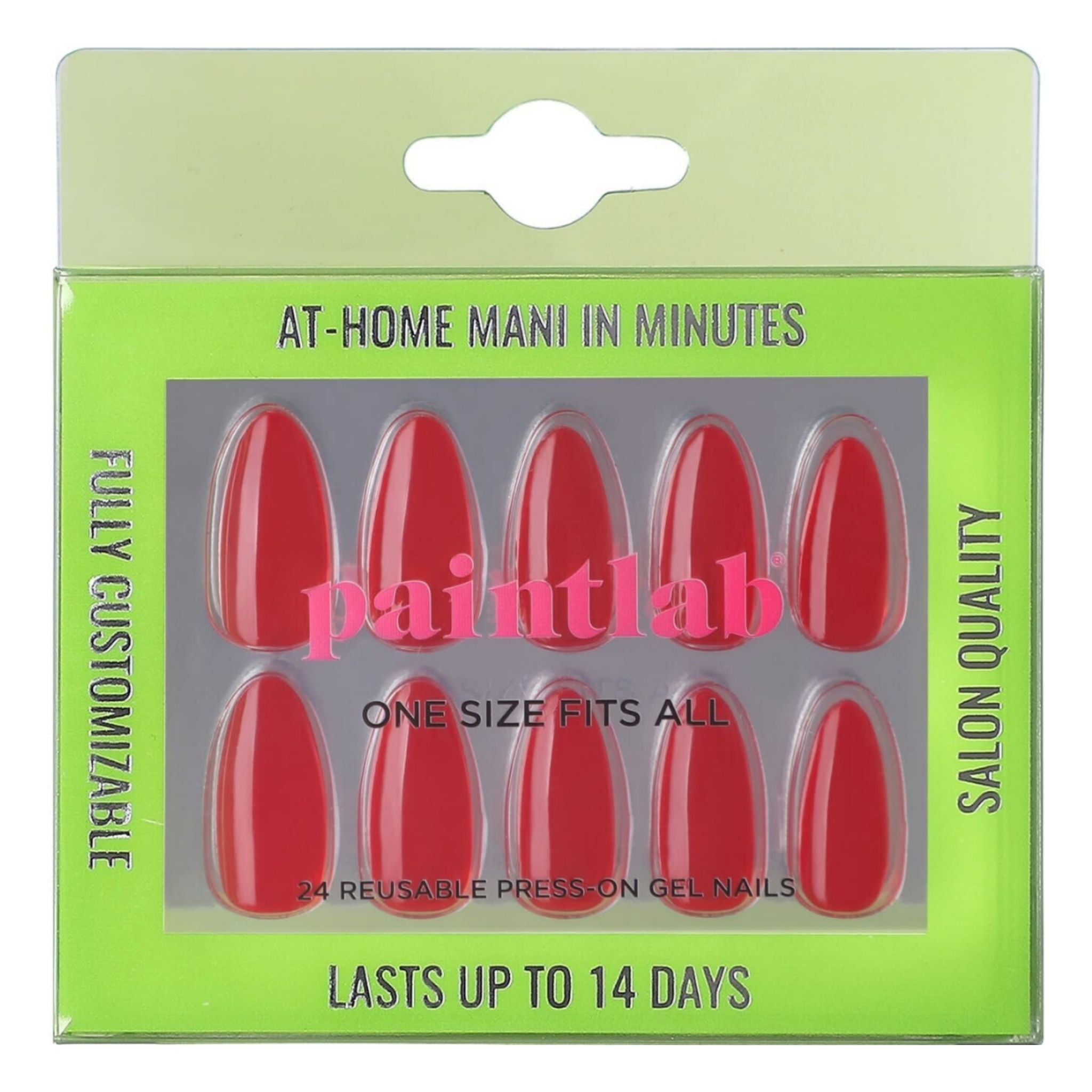 paintlab-red-jelly-almond-press-on-nails image 1