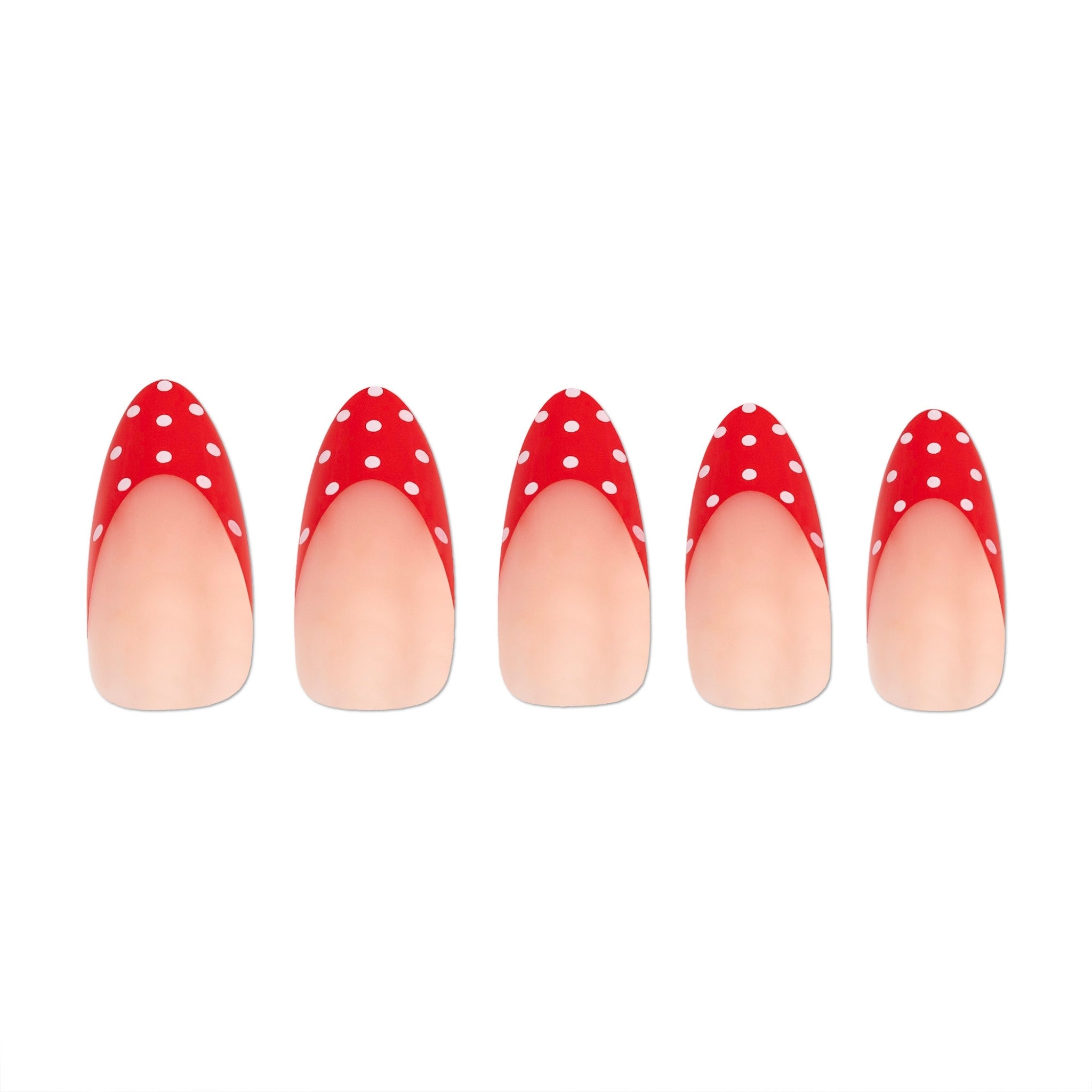 paintlab-red-polka-dot-almond-press-on-nails-retro-print-almond-shape-false-nail image 3