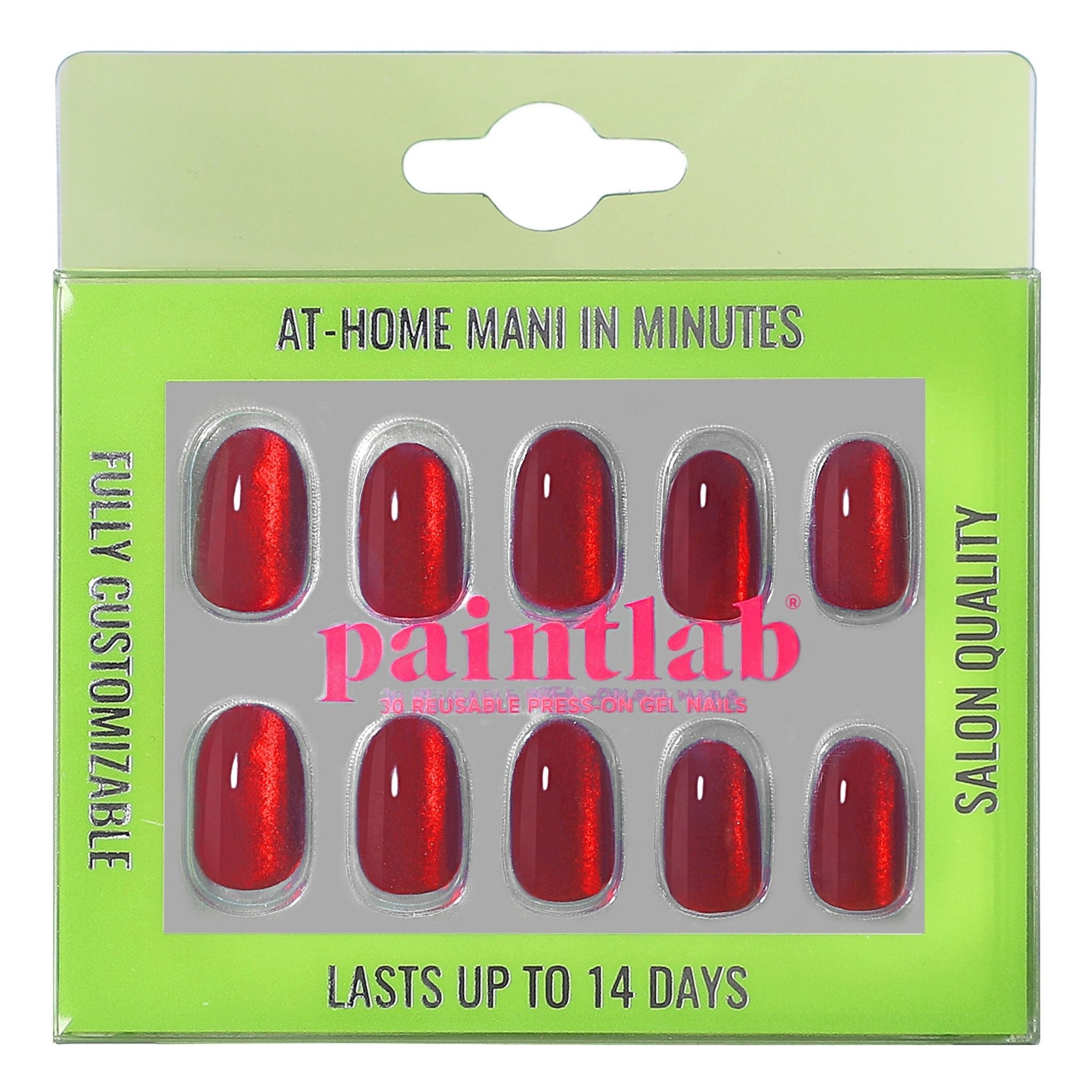 paintlab-red-ruby-oval-press-on-nails image 1