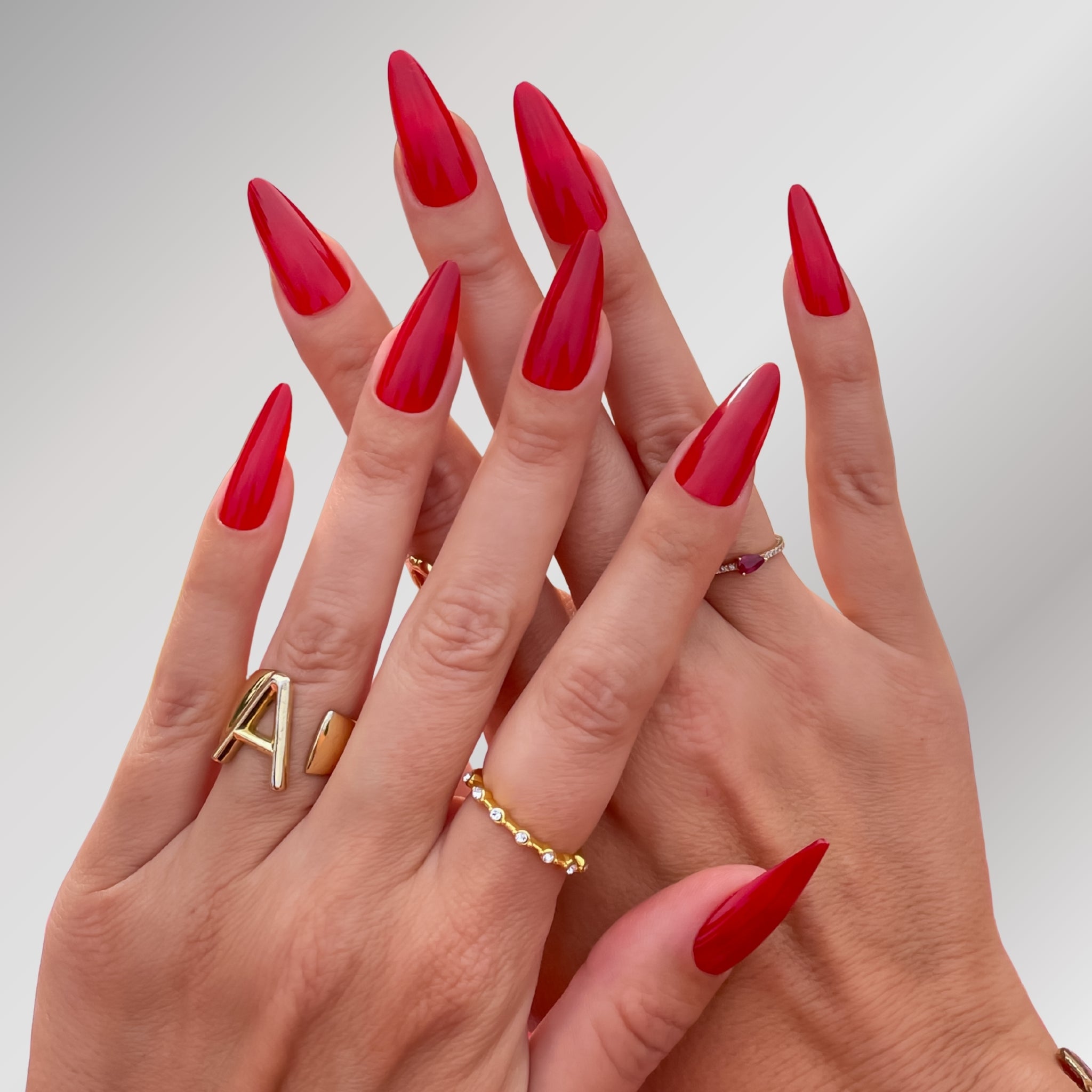 paintlab-red-vixen-stiletto-press-on-nails image 5