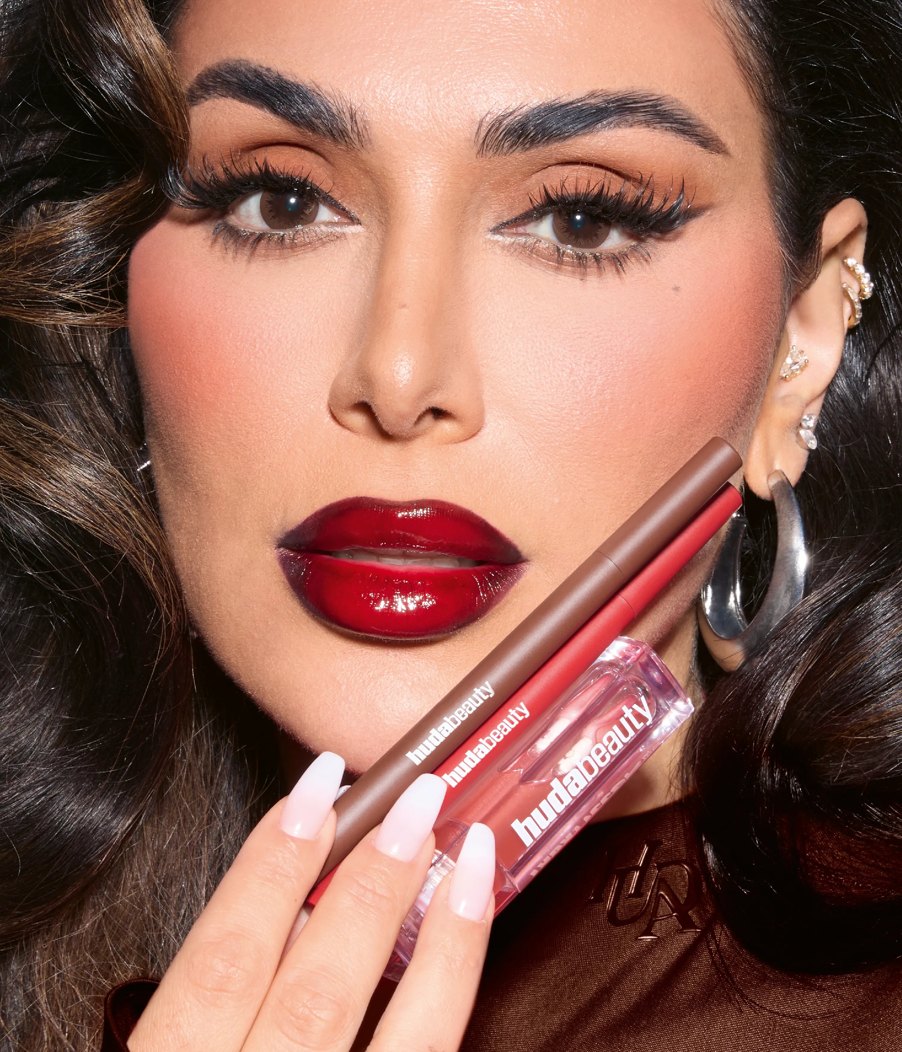 huda-beauty-rich-brown-cherry-kit-lip-contour-stain-faux-filler-jelly-oil image 2