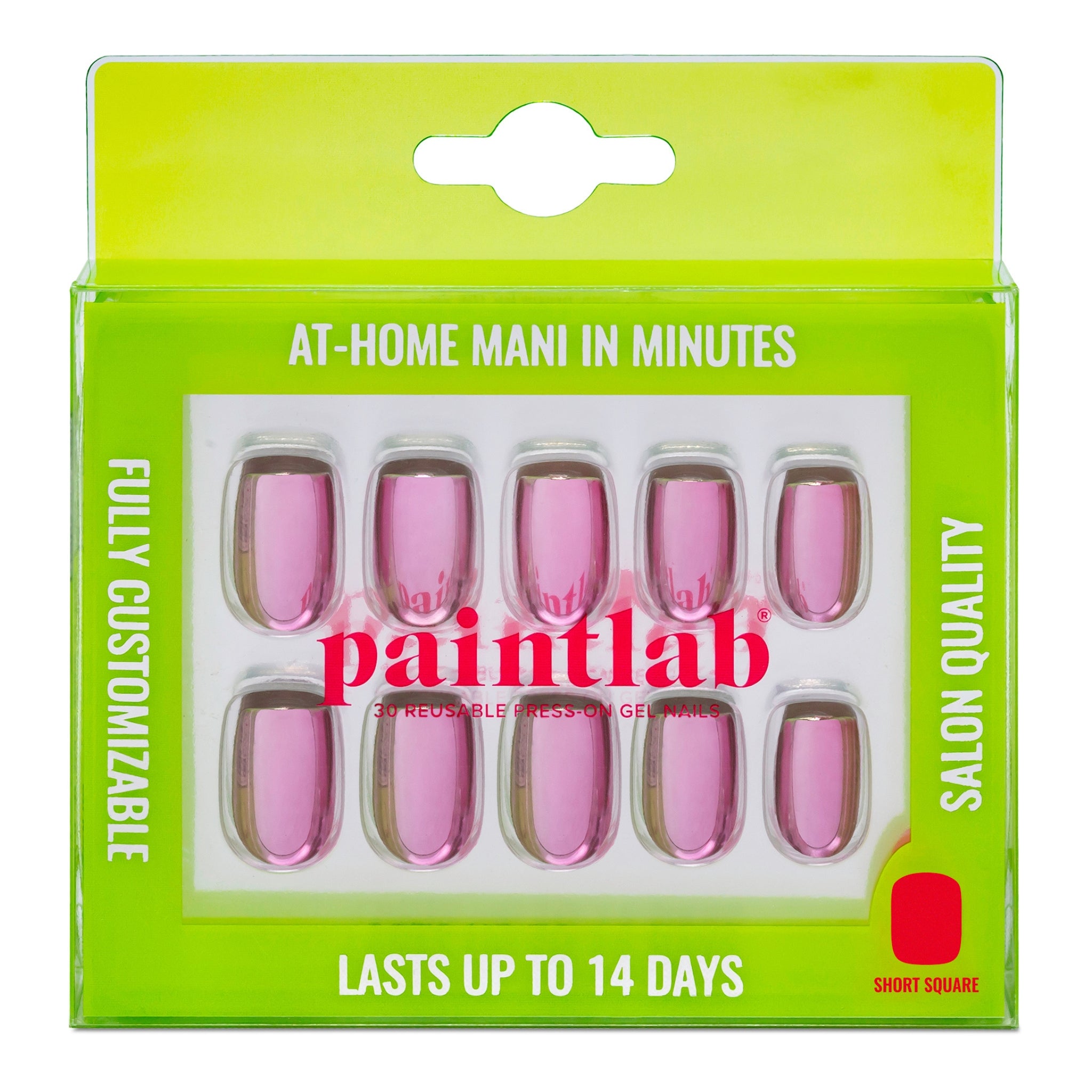 paintlab-rose-chrome-short-square-press-on-nails-mirror-chrome-finish image 1