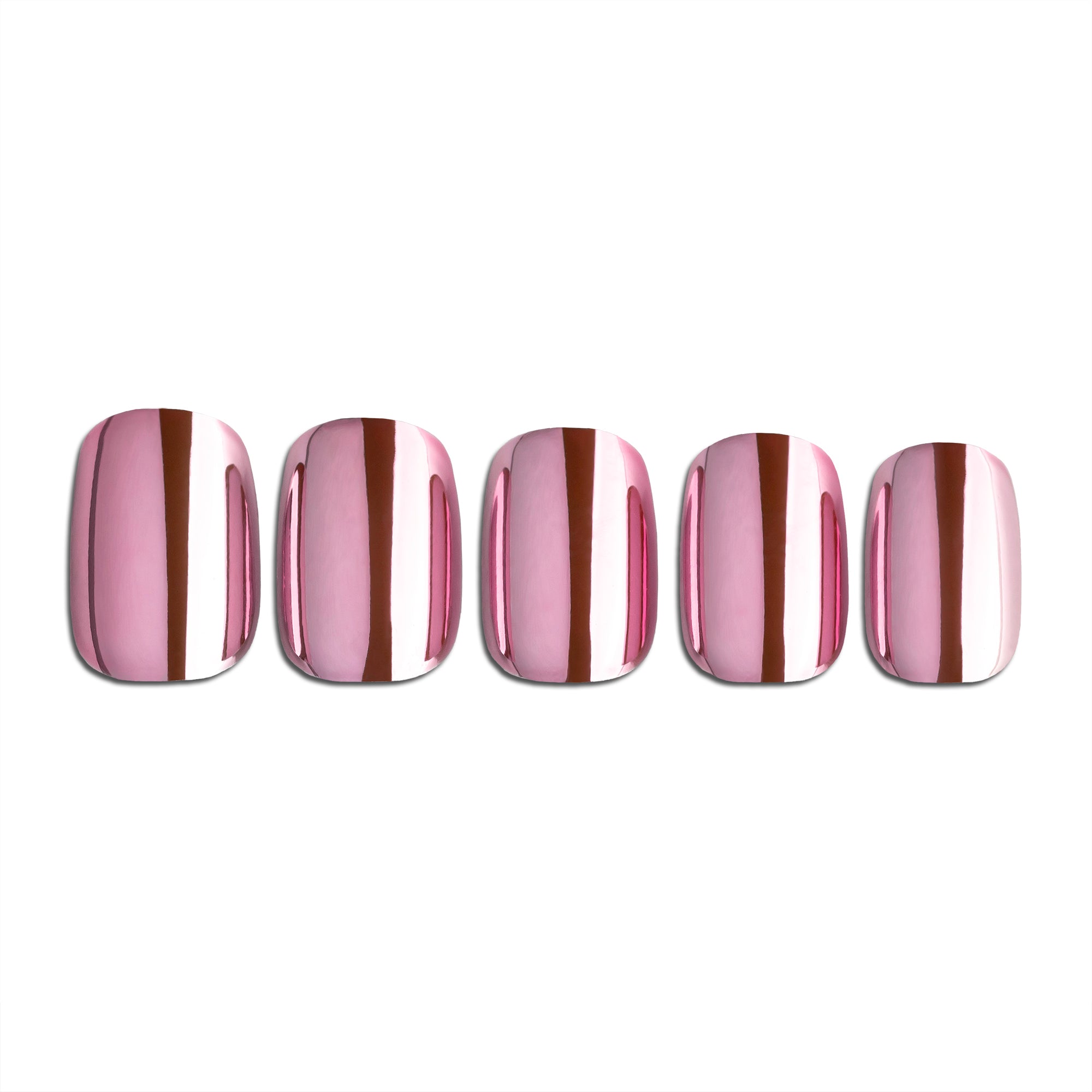 paintlab-rose-chrome-short-square-press-on-nails-mirror-chrome-finish image 3