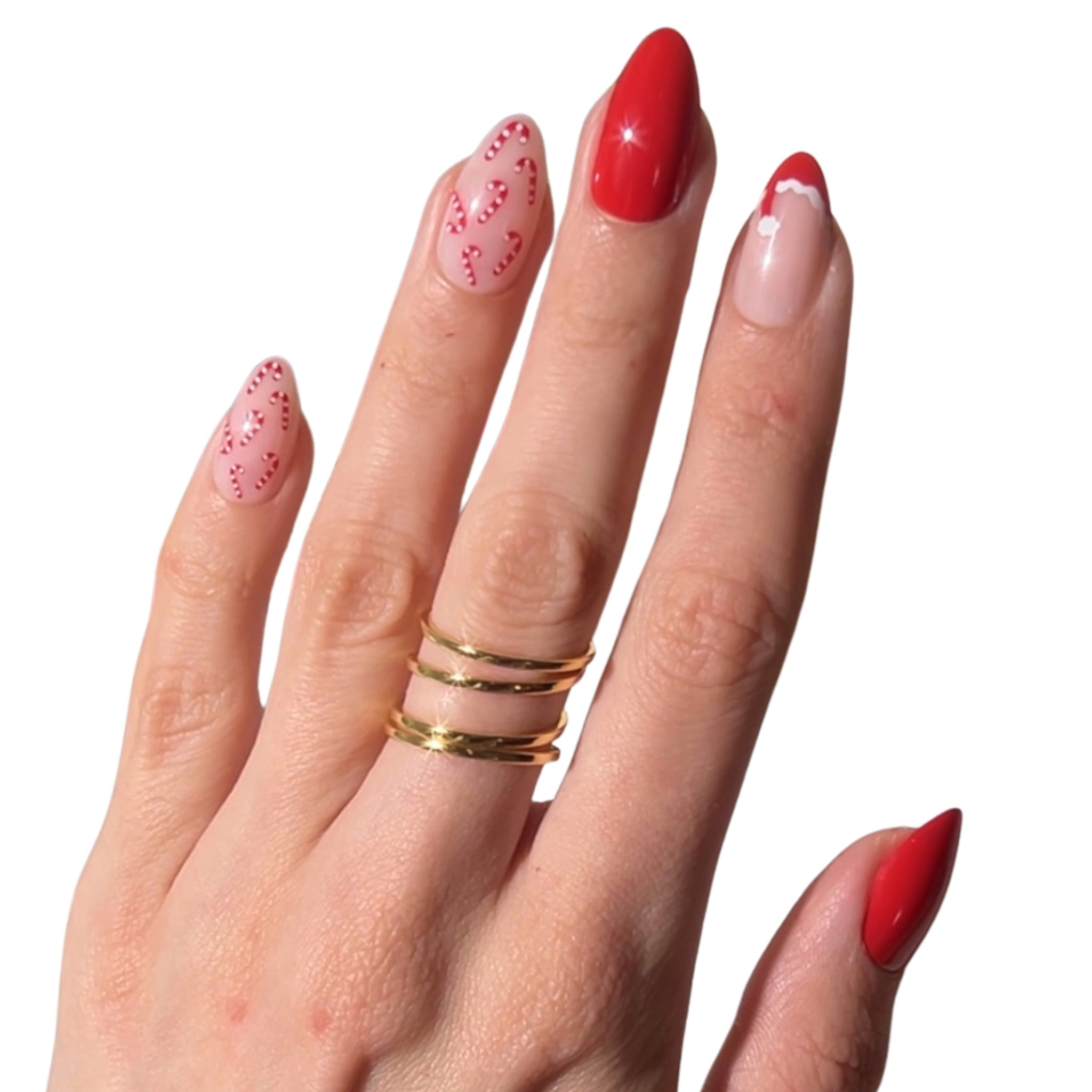 paintlab-santa-s-candy-short-almond-press-on-nails-festive-red-white-10 image 4