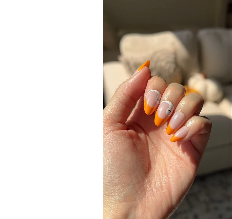 paintlab-pumpkin-a-boo-short-almond-halloween-press-on-nails-cute-pumpkin-french image 5