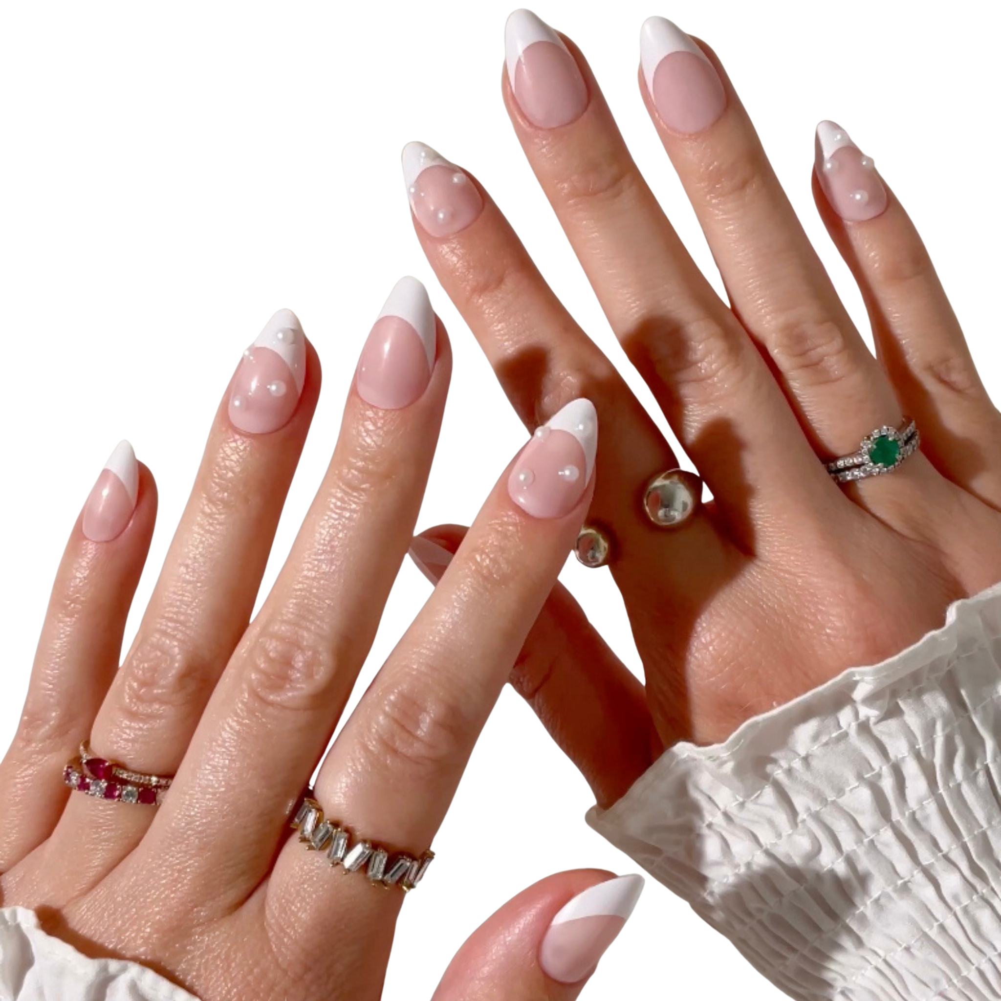 paintlab-mother-of-pearl-almond-press-on-nails-iridescent-bridal-french-tips-10 image 7