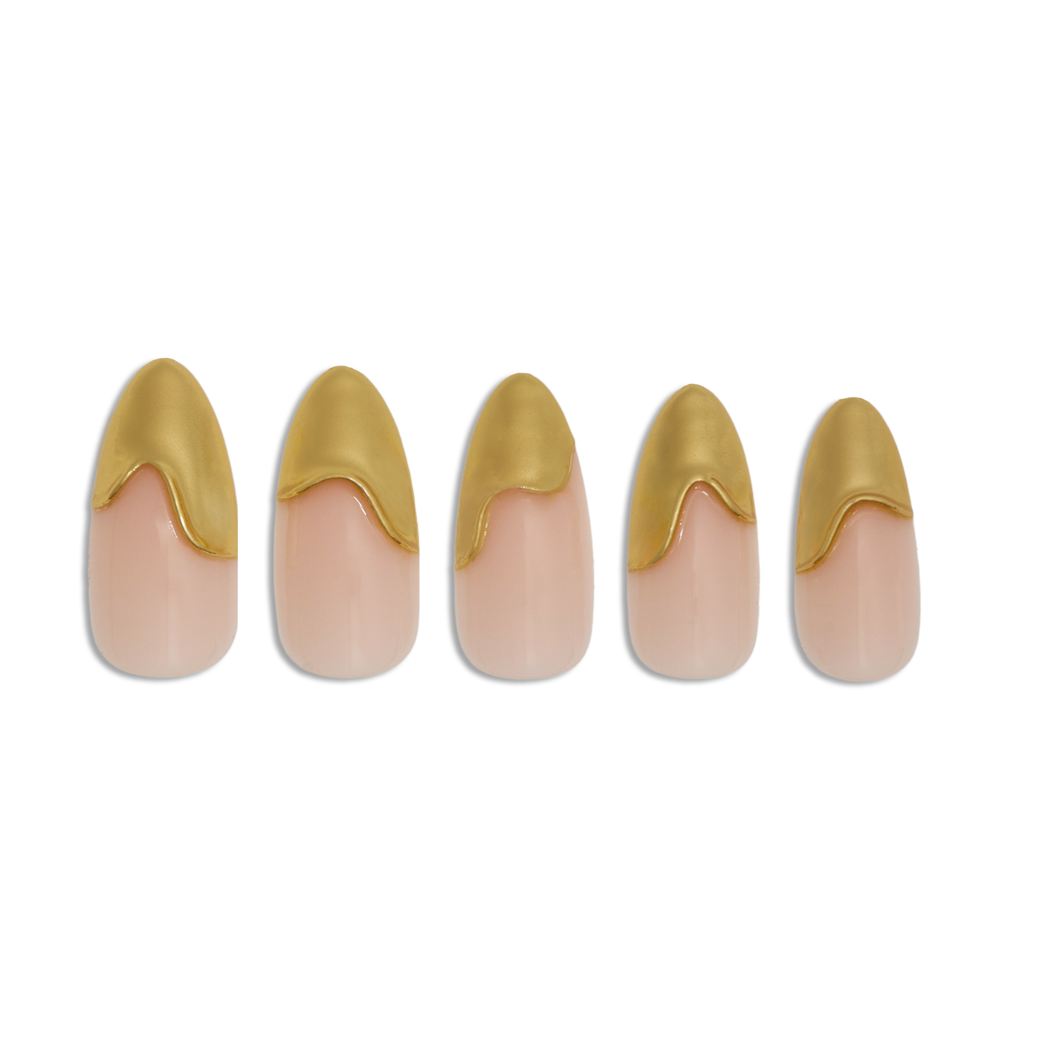 paintlab-gold-bougie-almond-press-on-nails-with-3d-accents image 3