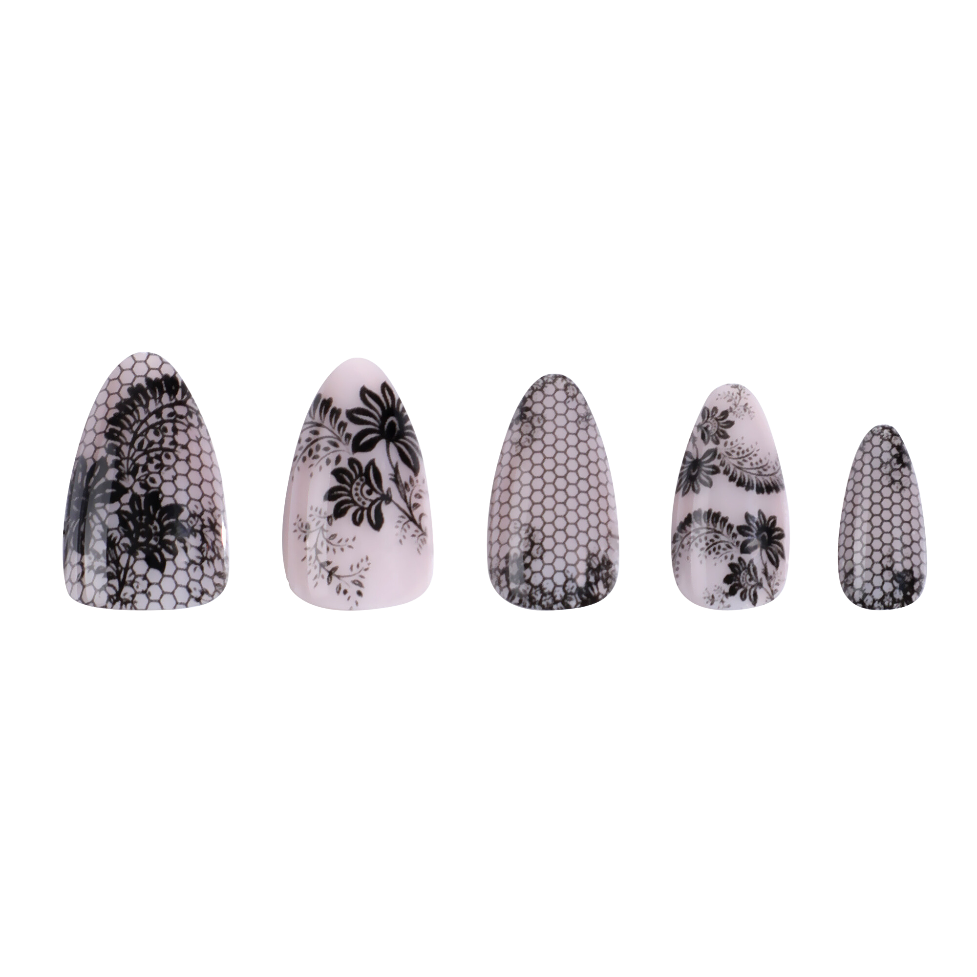 paintlab-lacey-short-almond-press-on-nails-delicate-lace-pattern image 3