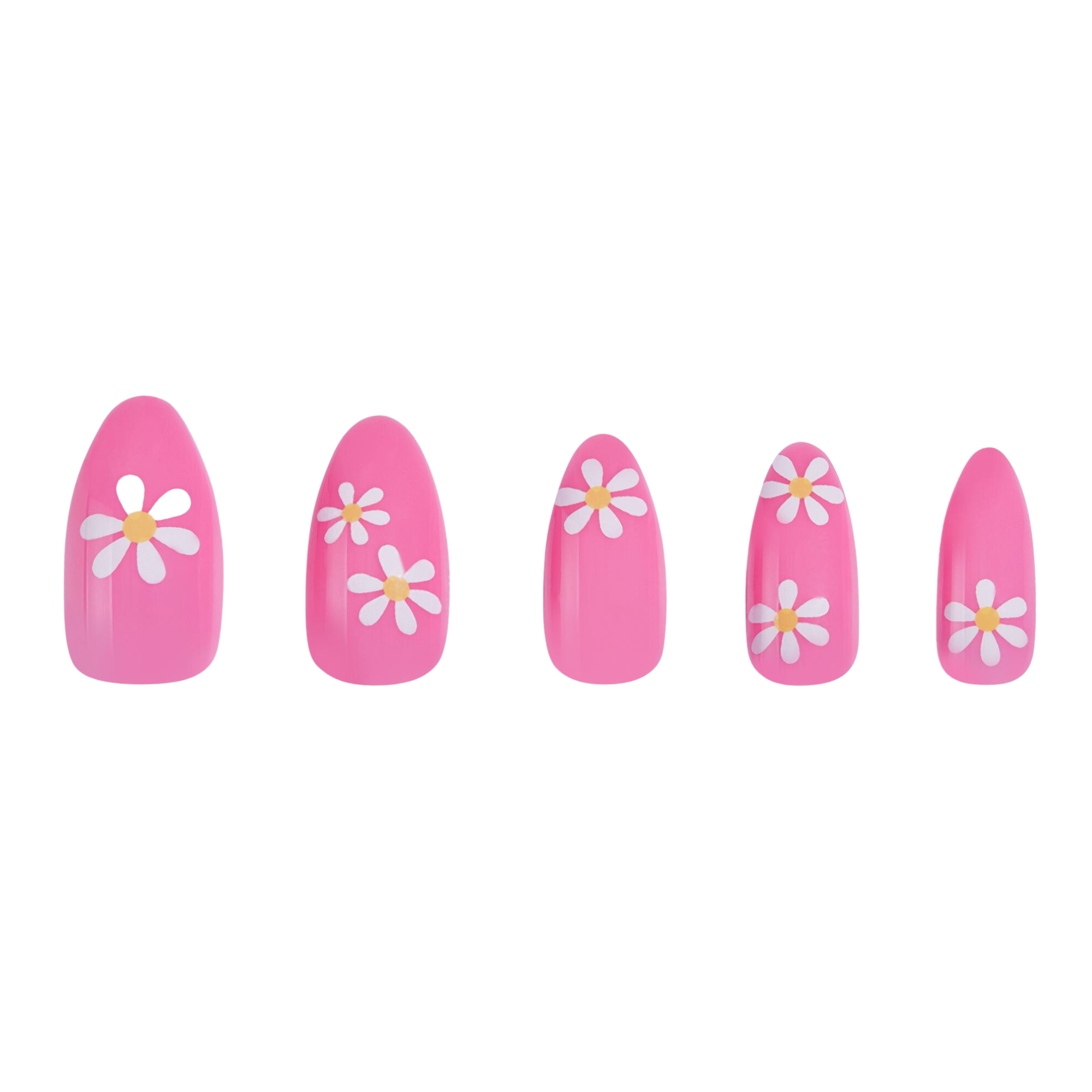 paintlab-daisy-pink-almond-press-on-nails-feminine-floral-design-with-daisy-acce image 3
