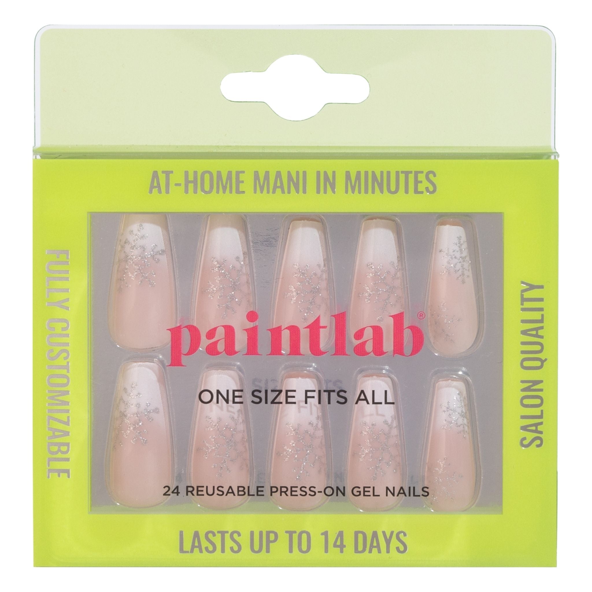 paintlab-snowflake-regular-coffin-press-on-nails image 1