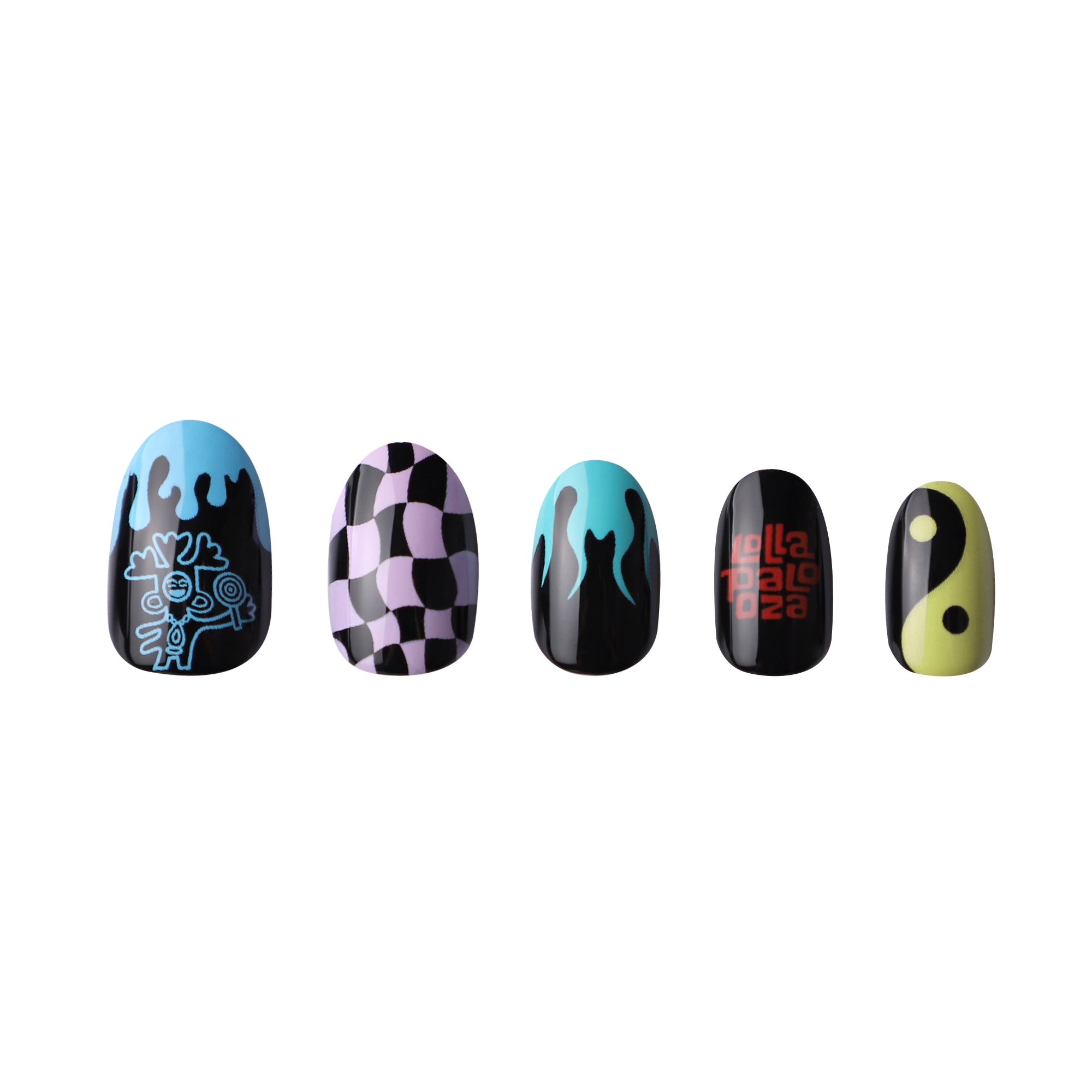paintlab-x-lollapalooza-so-iconic-oval-press-on-nails-limited-edition-festival-s image 3