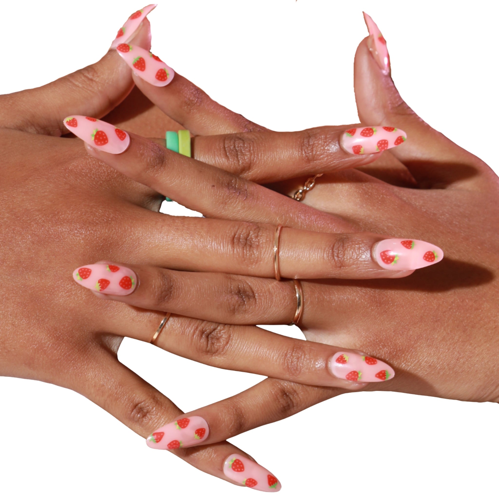 paintlab-so-strawberry-almond-press-on-nails-juicy-strawberry-red image 2