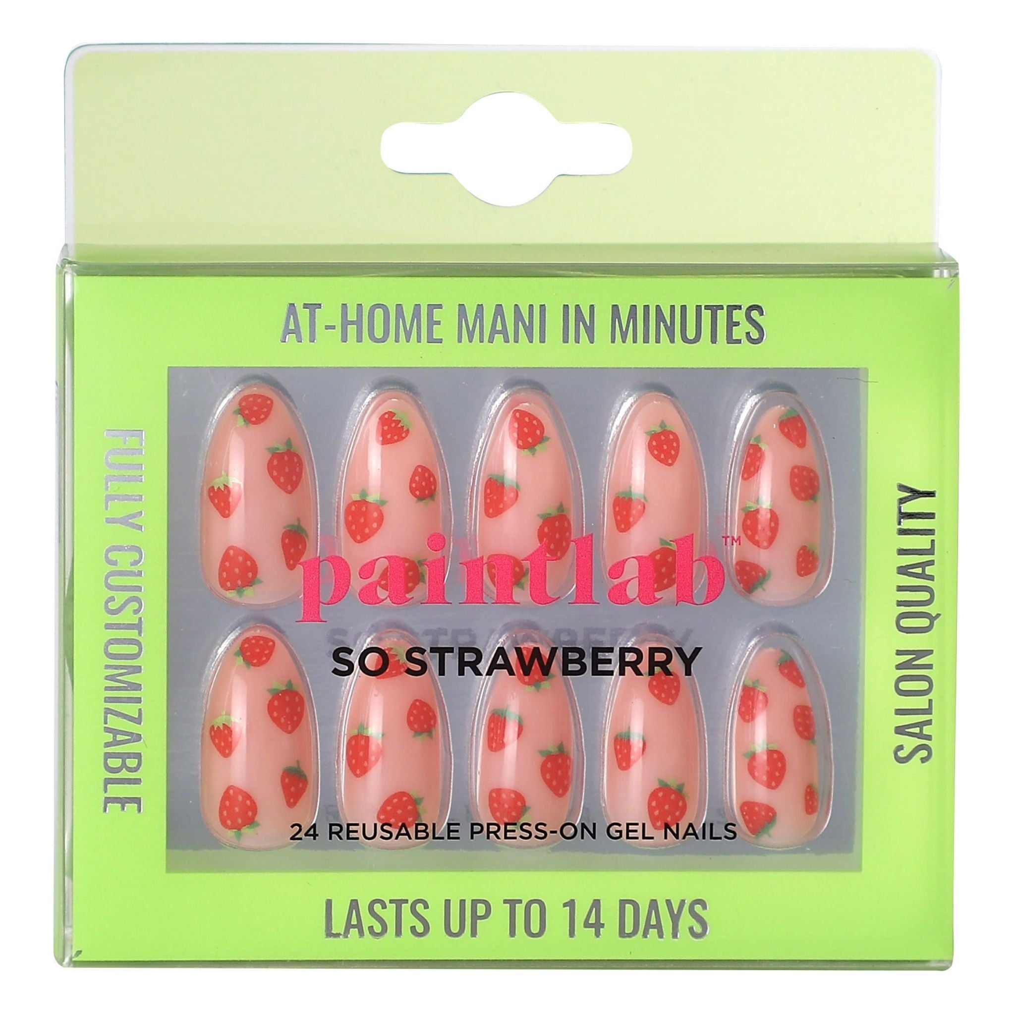paintlab-so-strawberry-almond-press-on-nails-juicy-strawberry-red image 1