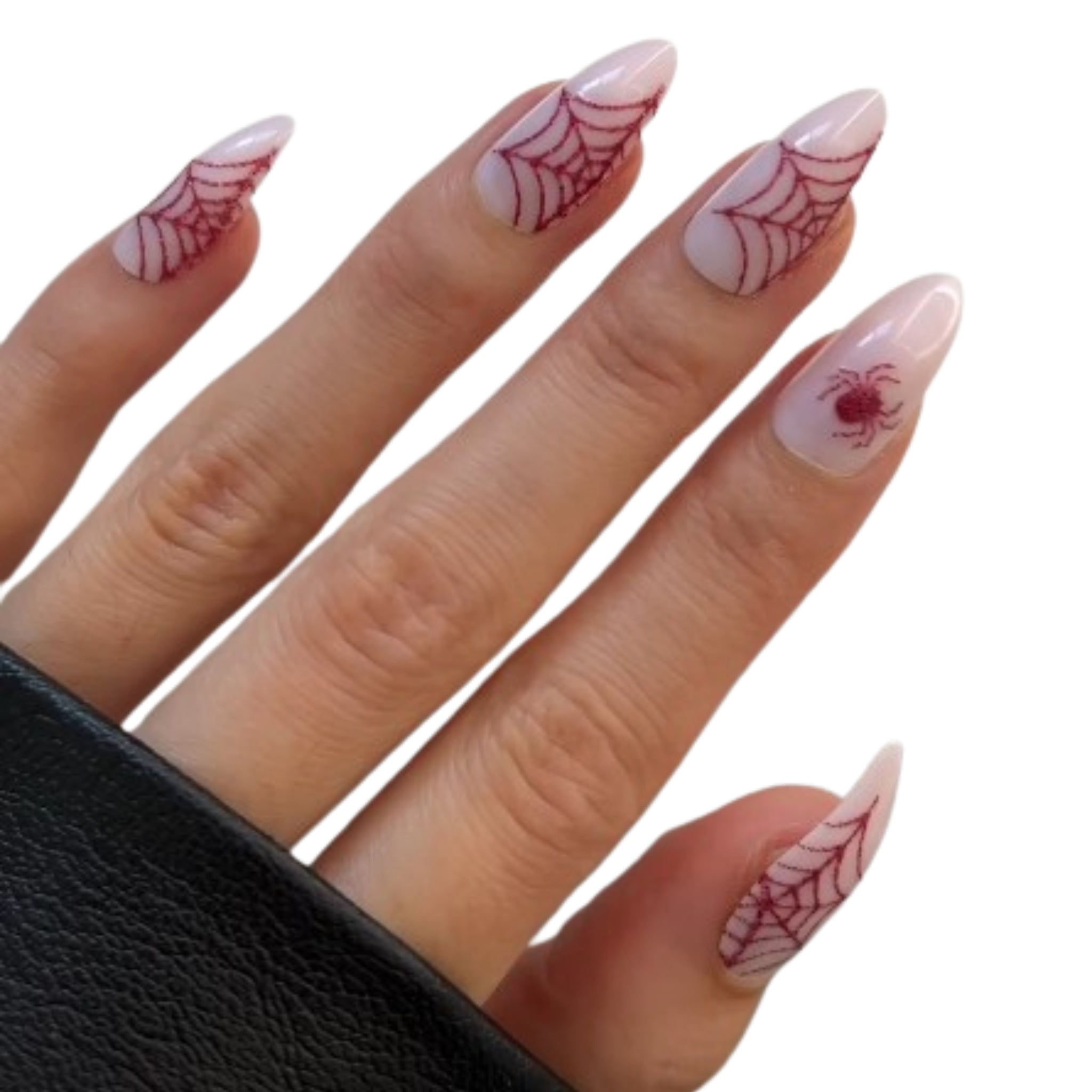 paintlab-spooky-webs-almond-press-on-nails-halloween image 2