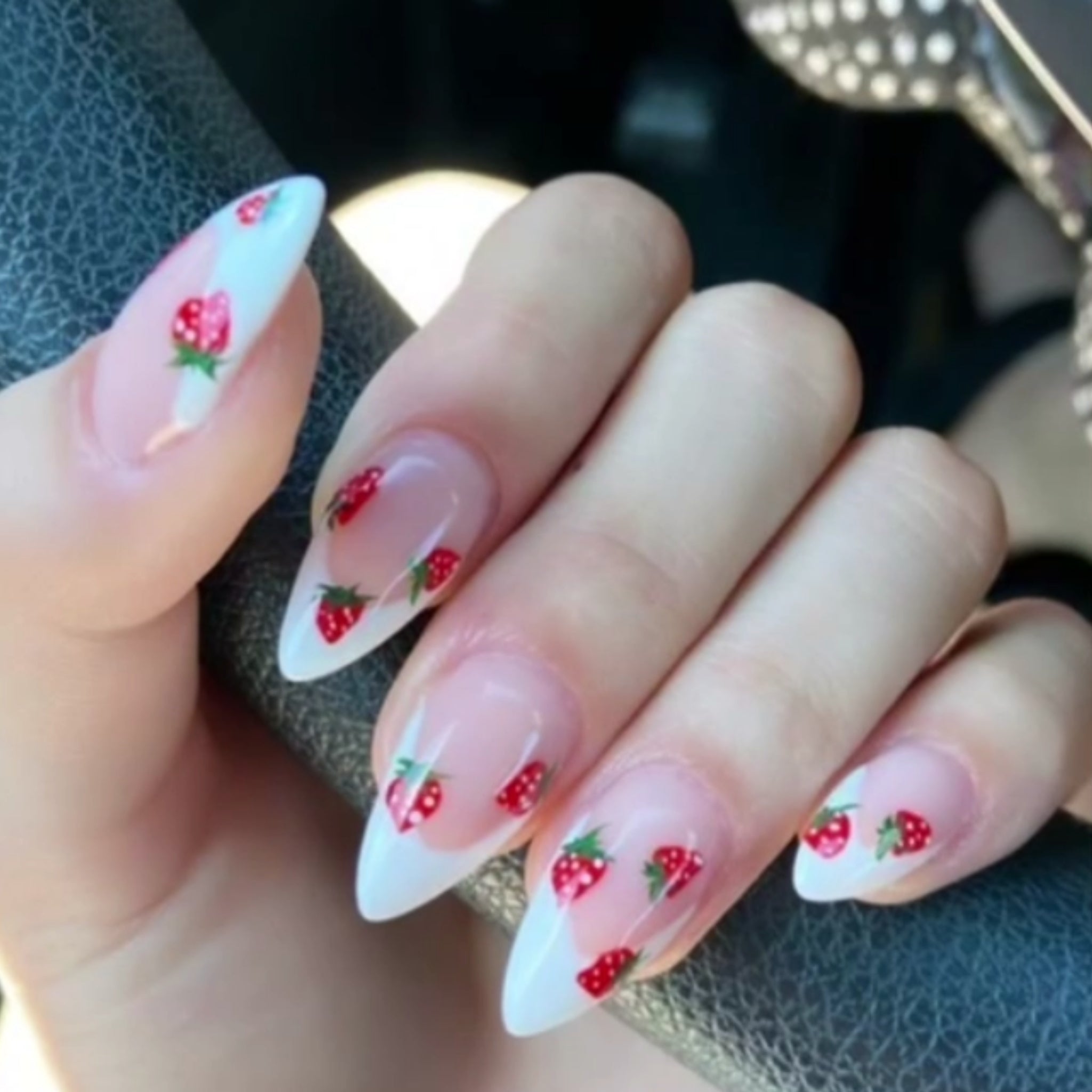 paintlab-sweet-strawberry-almond-press-on-nails-with-french-tips image 4