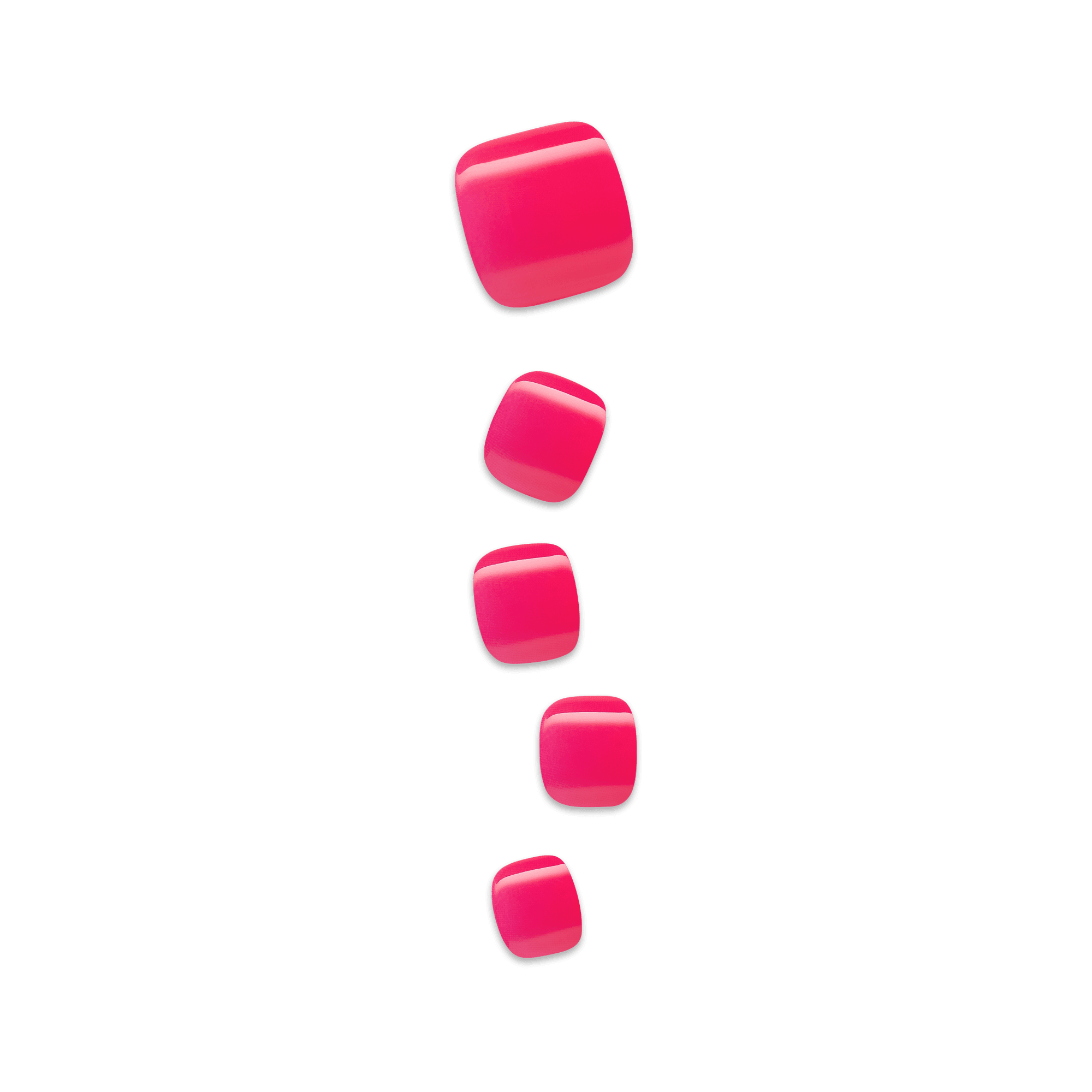 impress-color-no-glue-fake-press-on-toenails-cherry-on-top-solid-pink-short-squo image 1