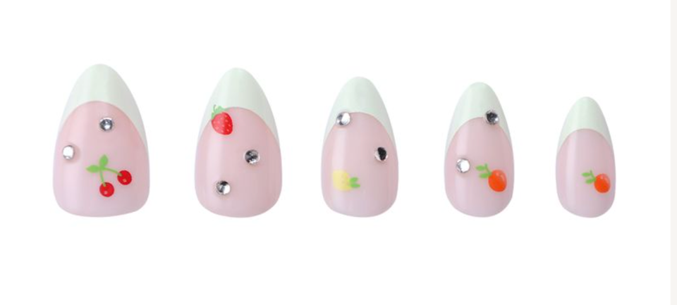 paintlab-fruity-short-almond-press-on-nails-3d-fruit-design image 7