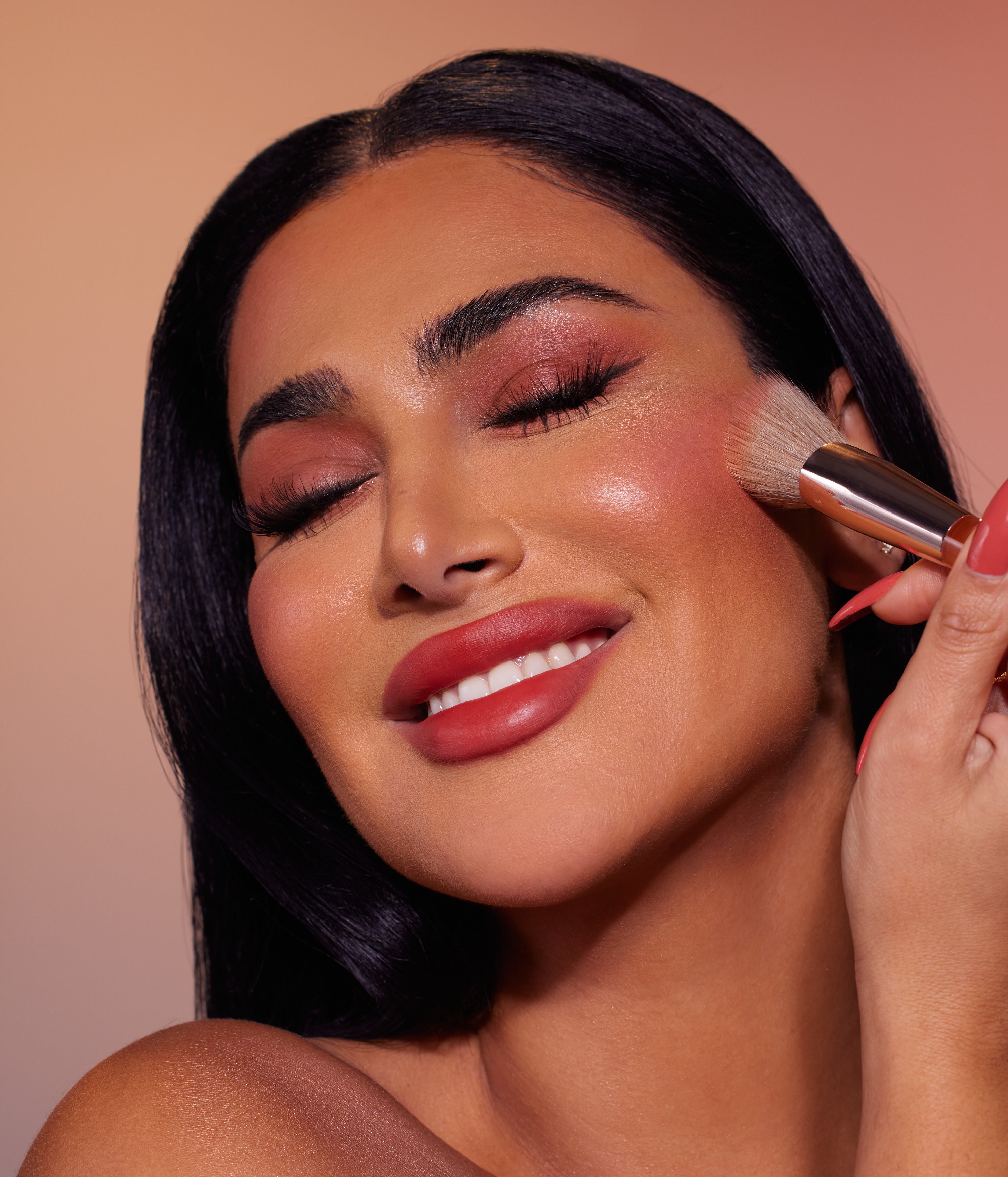 huda-beauty-cheeky-tint-blush-stick-brush-precision-cream-blush-applicator image 3