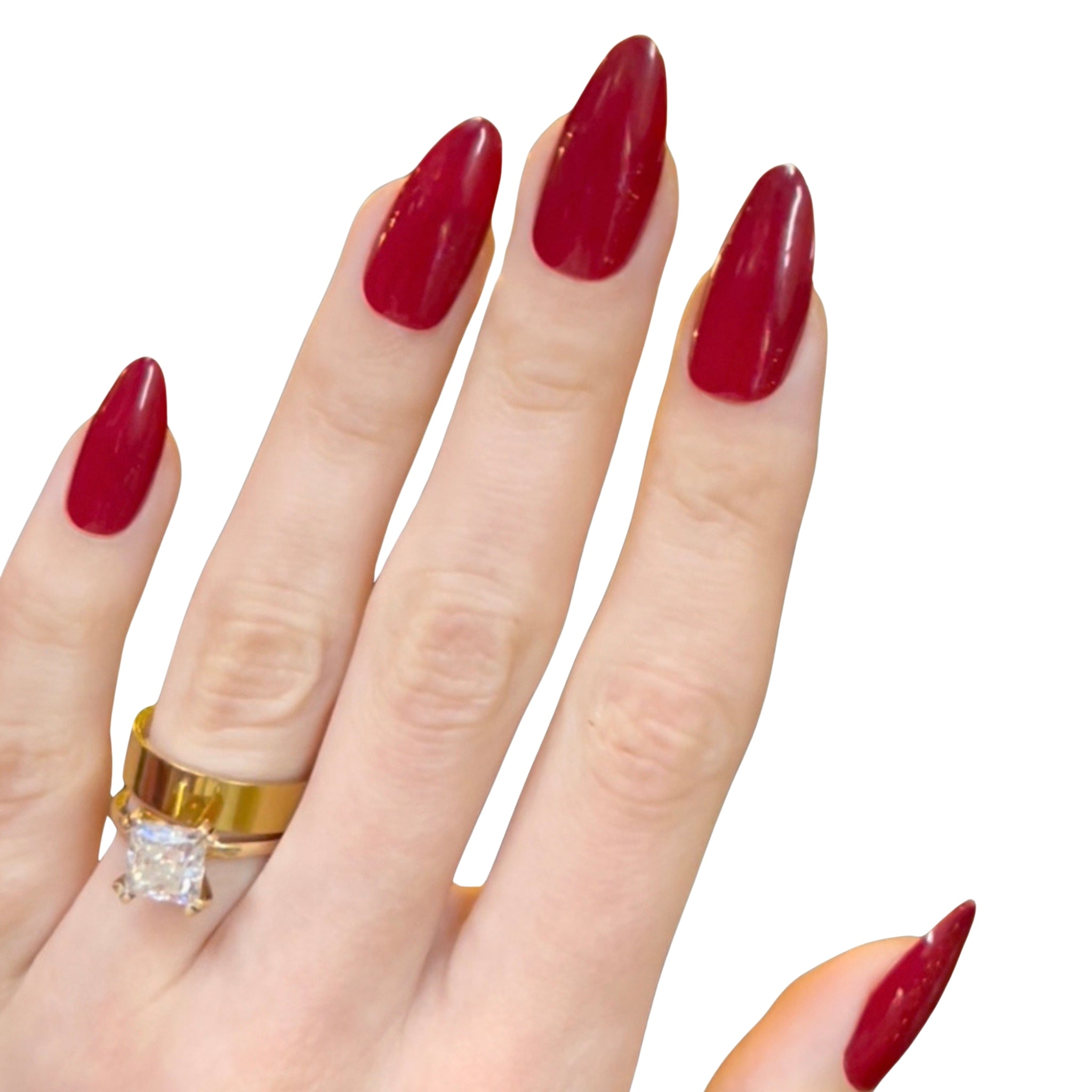 paintlab-true-red-almond-press-on-nails-classic-red-false-nails-for-every-occasi image 2