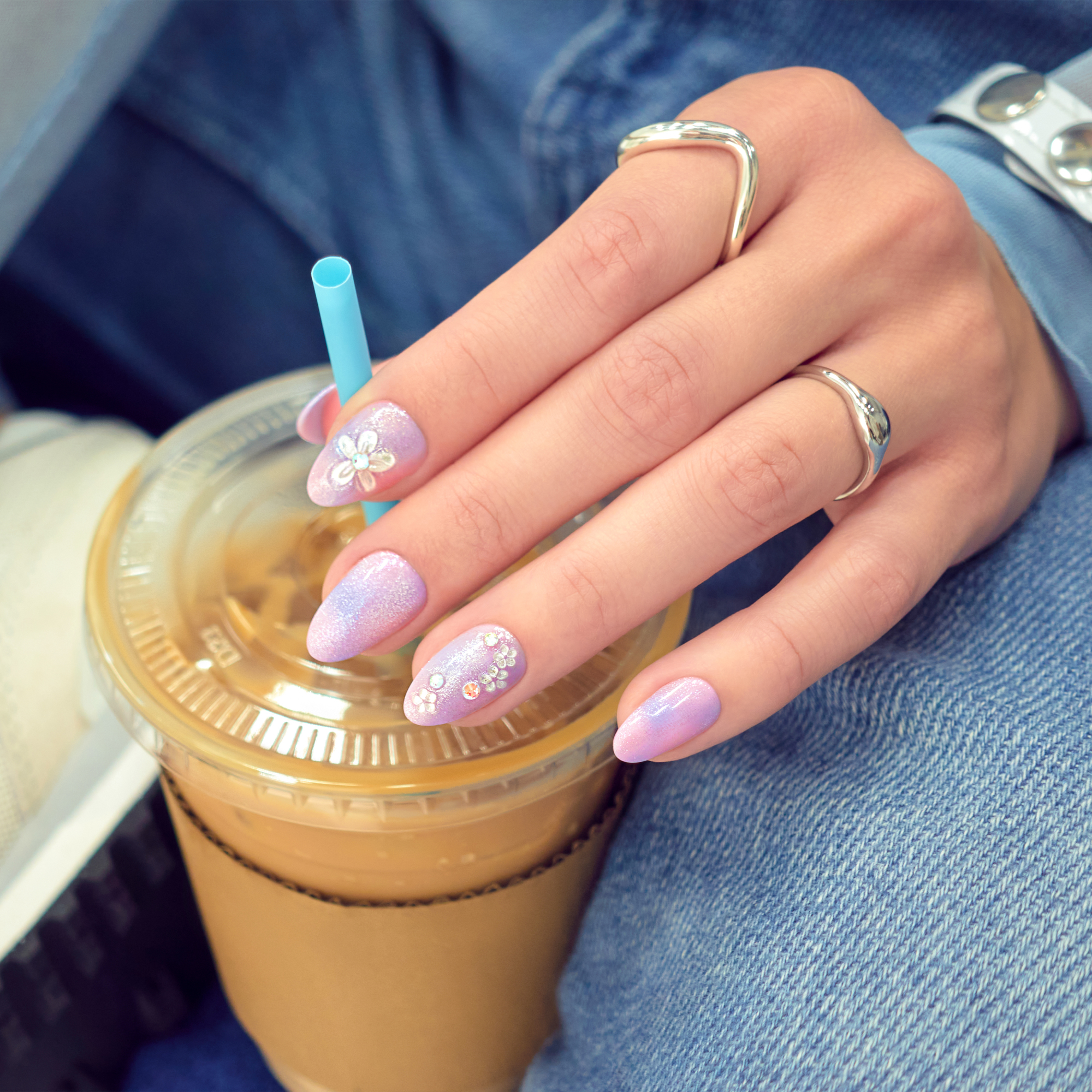 impress-premium-pick-me-first-no-glue-press-on-nails-multicolor-3d-jewel-design- image 2