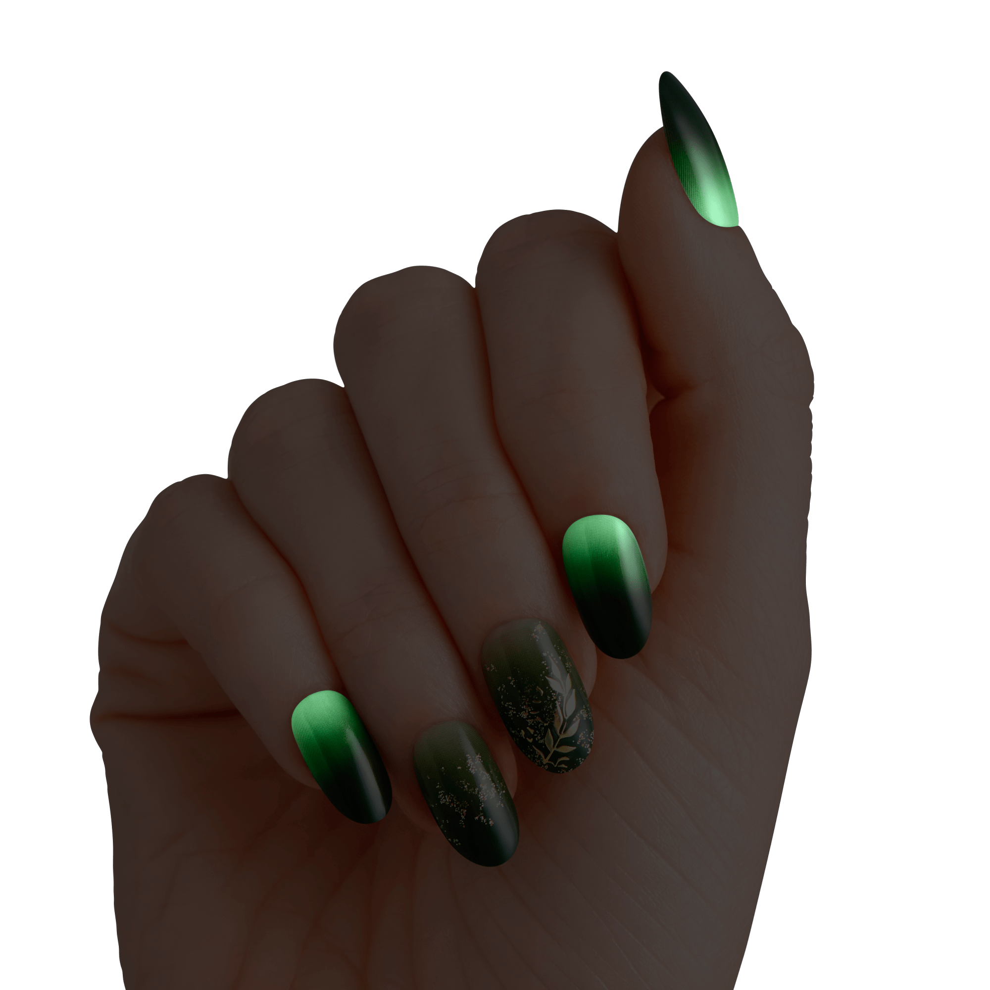 impress-x-wicked-for-good-defy-expectations-design-green-medium-oval-manicure image 5