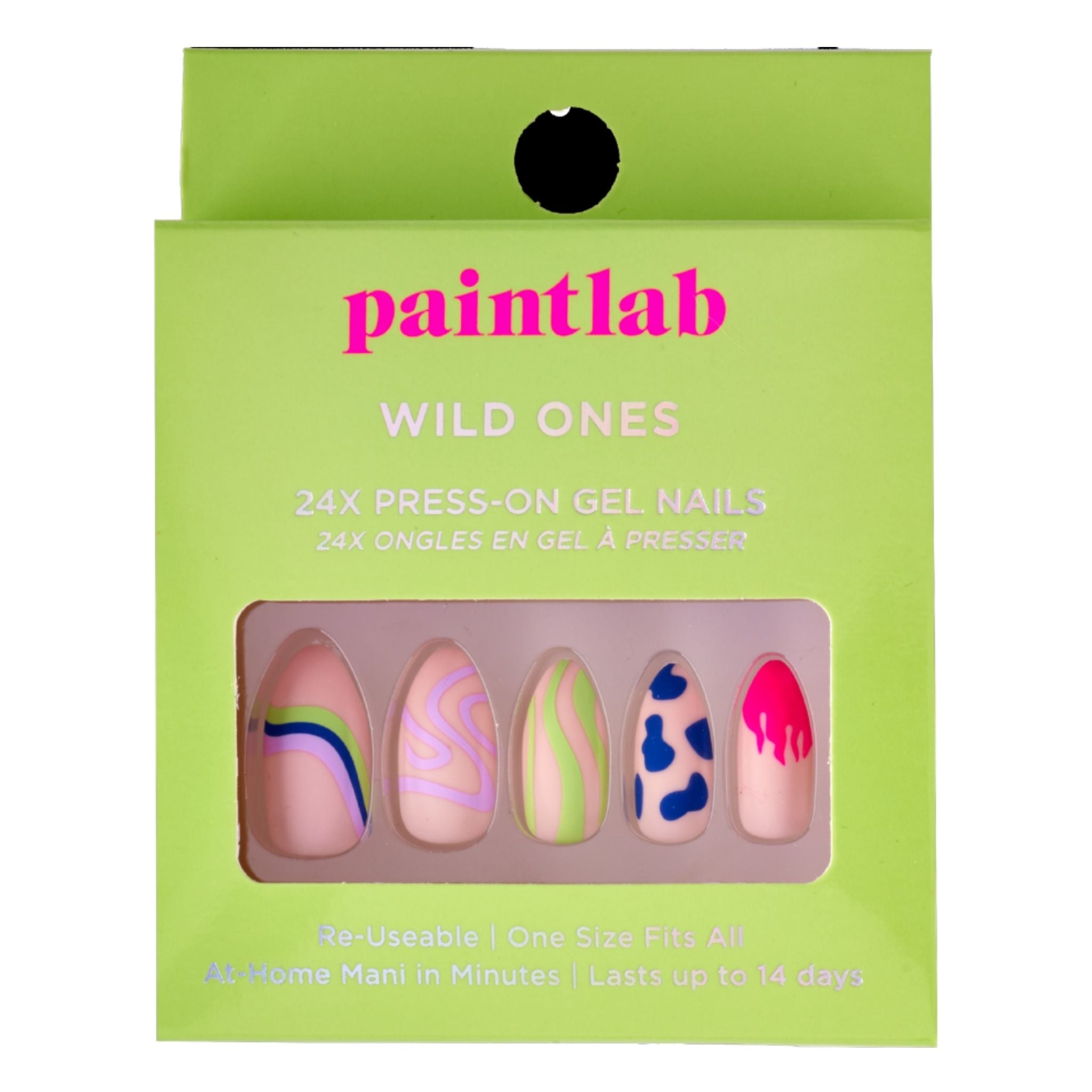 paintlab-wild-ones-almond-press-on-nails-expressive-animal-print-bold-free-spiri image 1