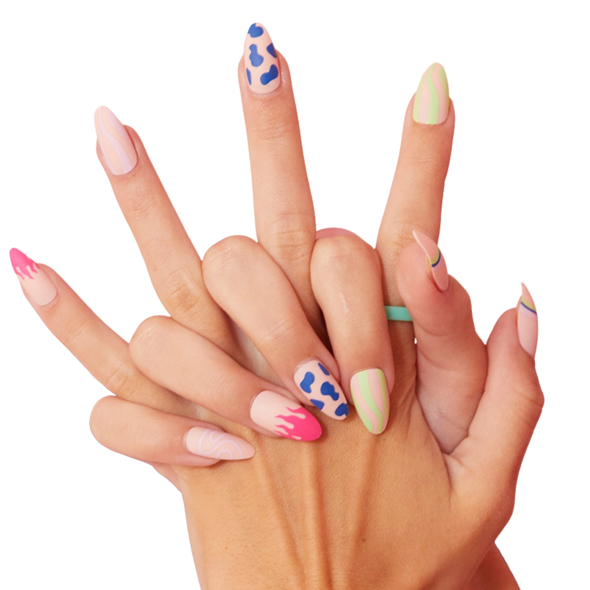 paintlab-wild-ones-almond-press-on-nails-expressive-animal-print-bold-free-spiri image 2