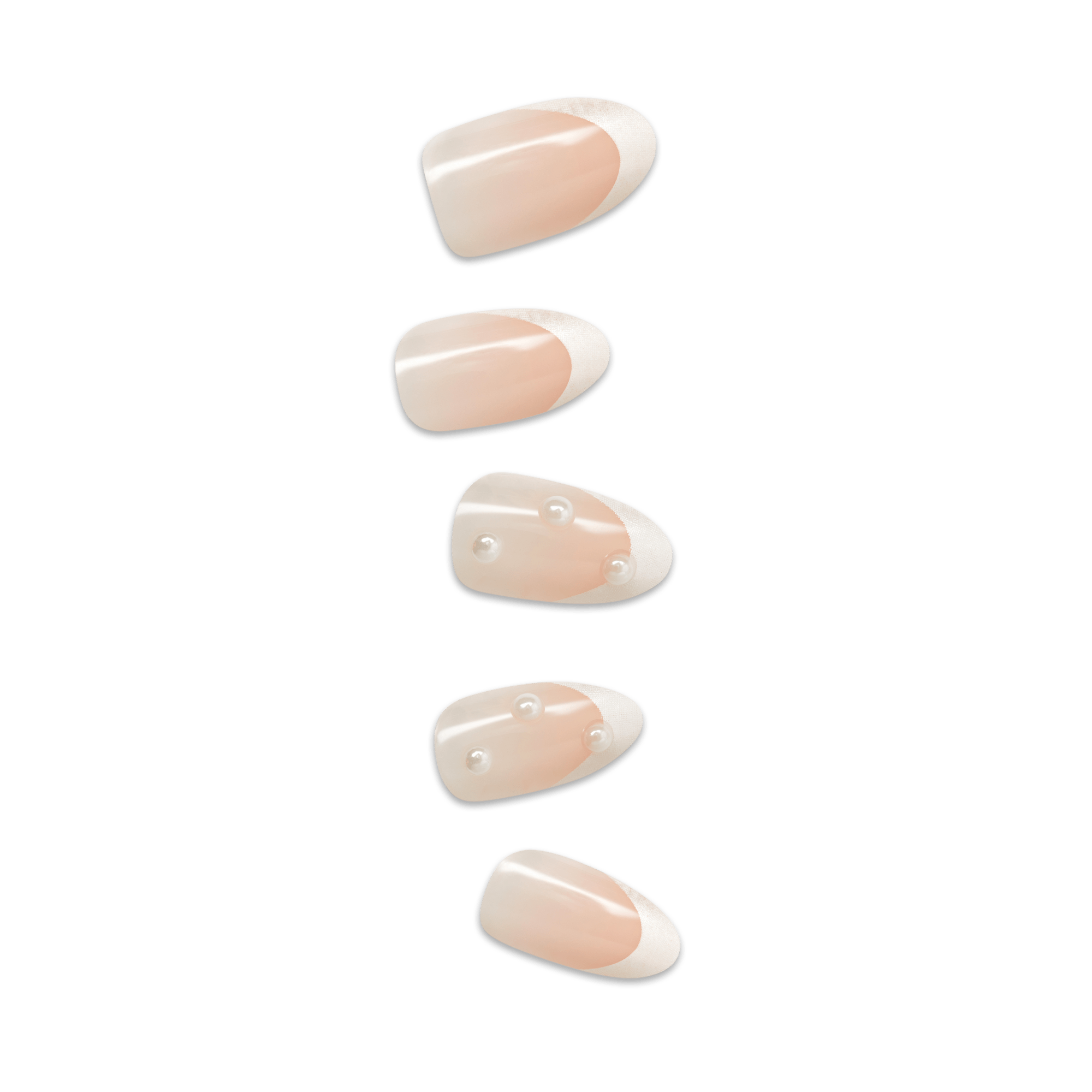 impress-design-no-glue-fake-press-on-nails-chills-3d-jewel-french-white-medium-a image 1