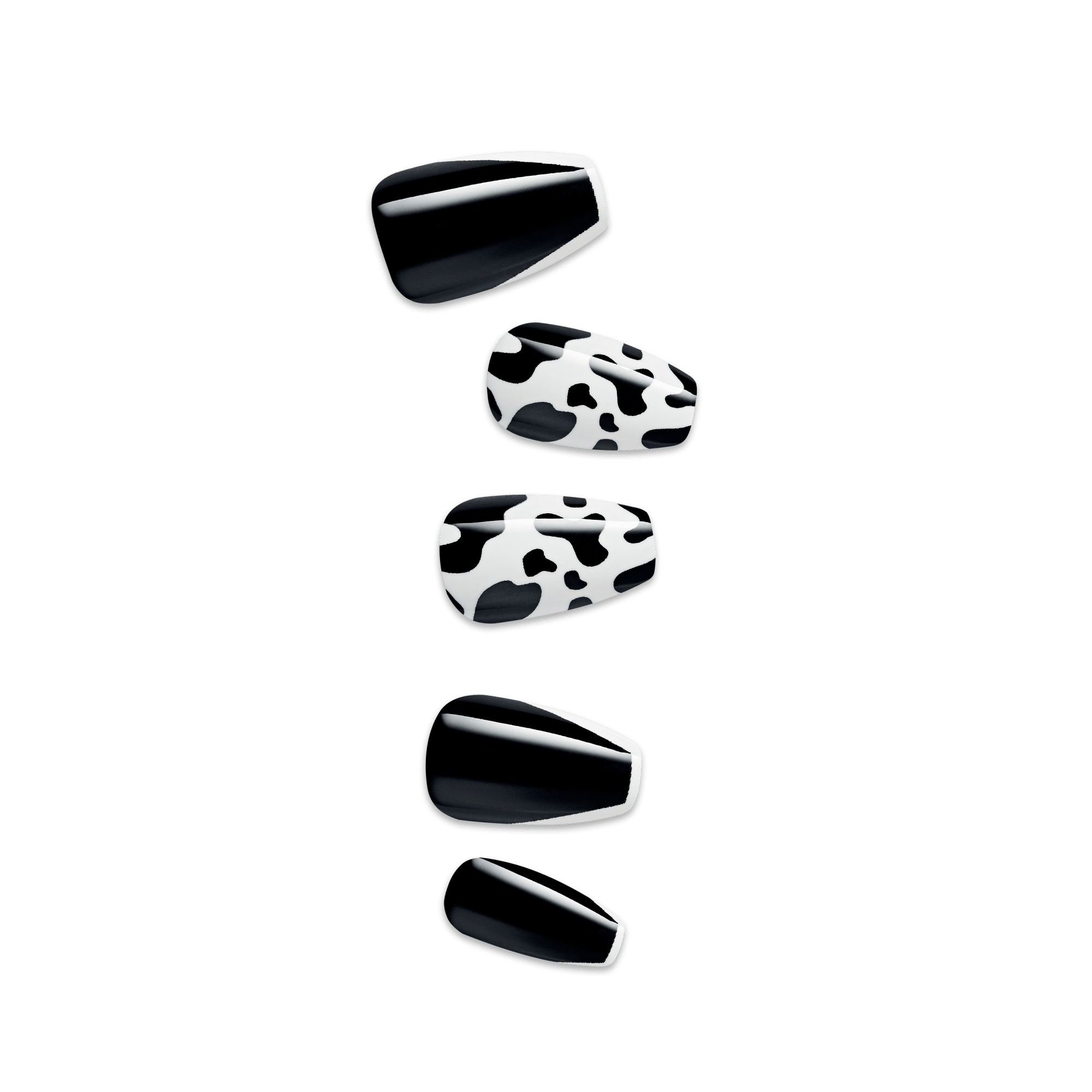 impress-design-no-glue-press-on-nails-like-a-star-black-medium-coffin-30-nails image 1